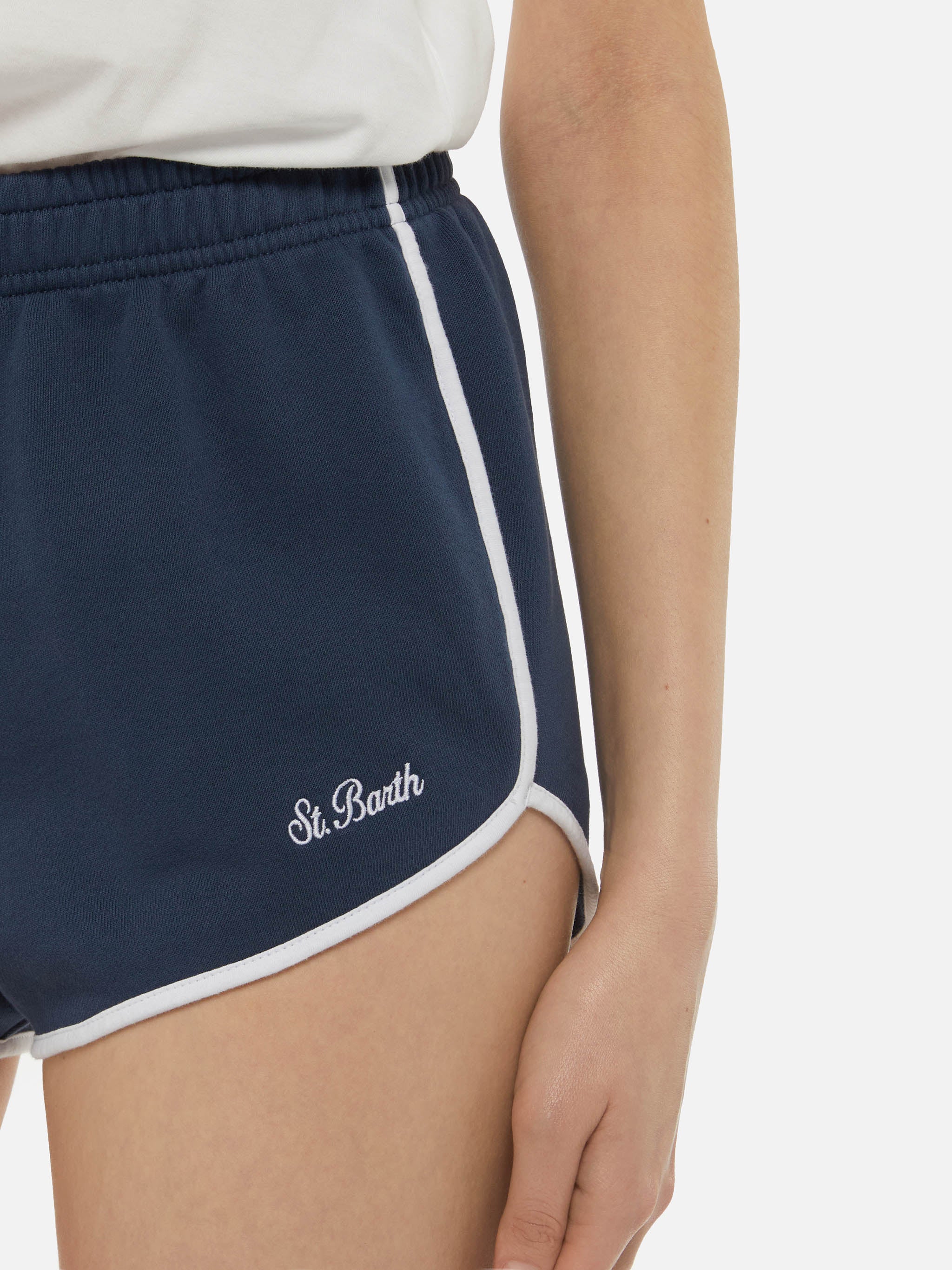 mc2-saint-barth-shorts-francine-light-in-cotone-blu-navy-con-bordi-a-contrasto image 2