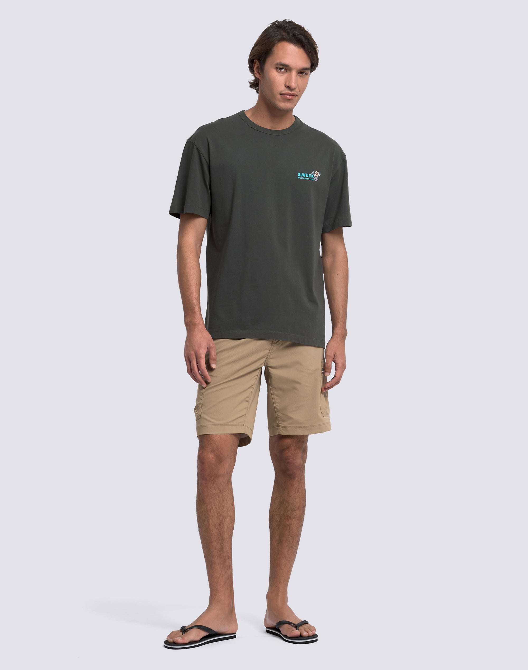 sundek-california-1958-t-shirt-uomo-girocollo-in-cotone-con-stampa-e-ricamo image 3