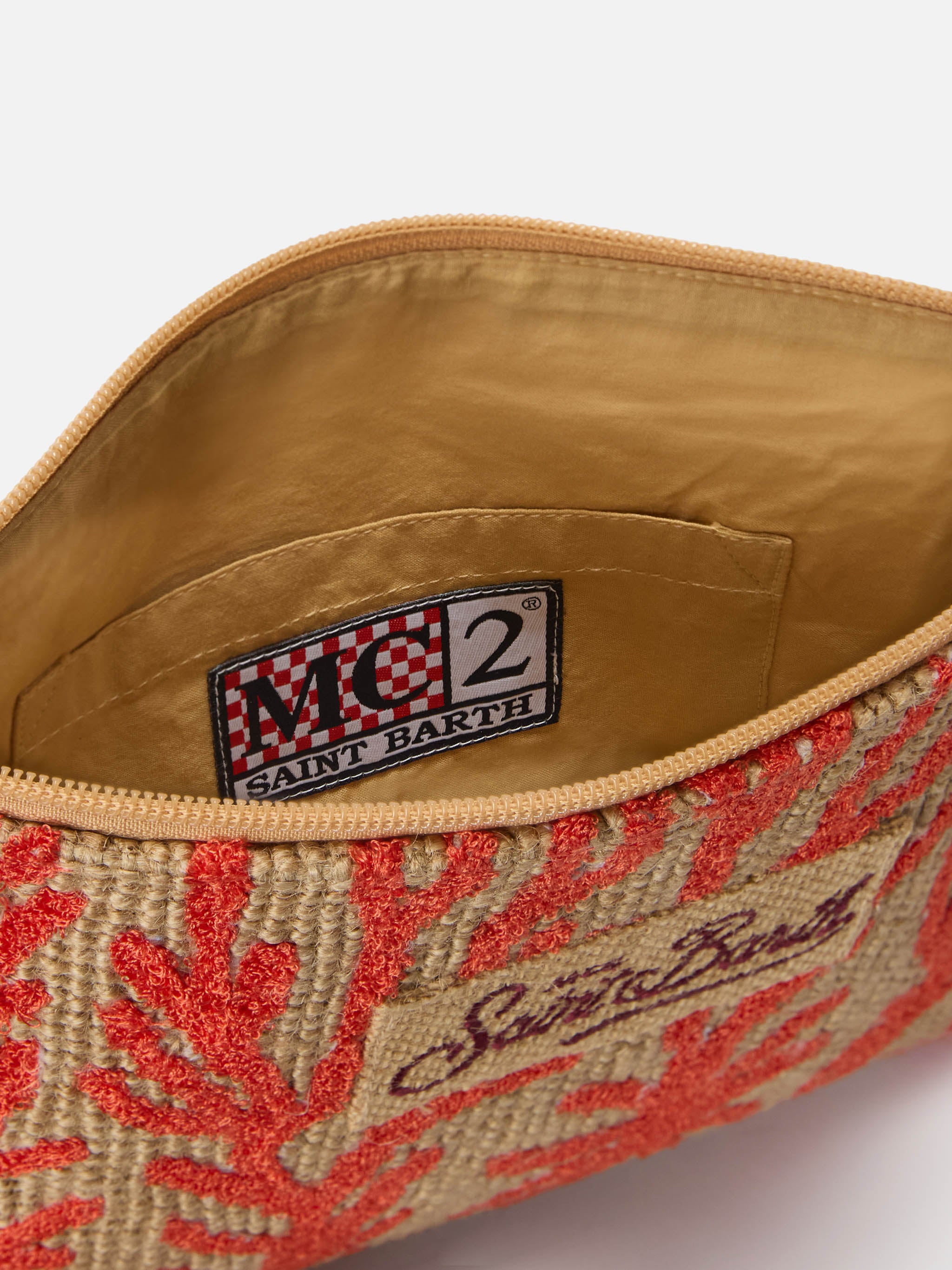 mc2-saint-barth-jute-pouch-pochette-in-juta-fantasia-corallo-ricamata image 5