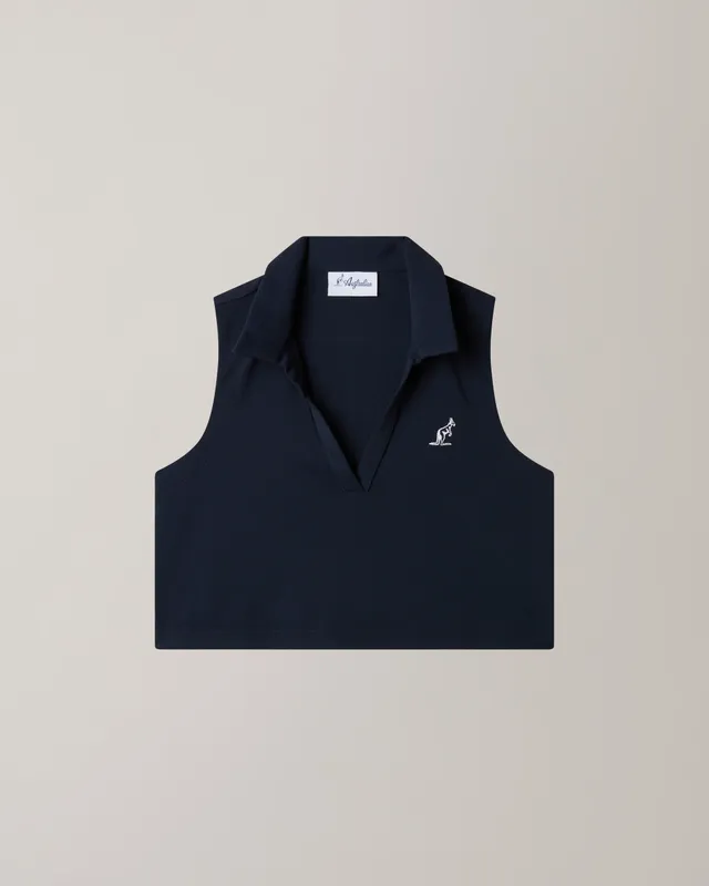 australian-cropped-polo-teeace-polo-cropped-blu-navy image 1