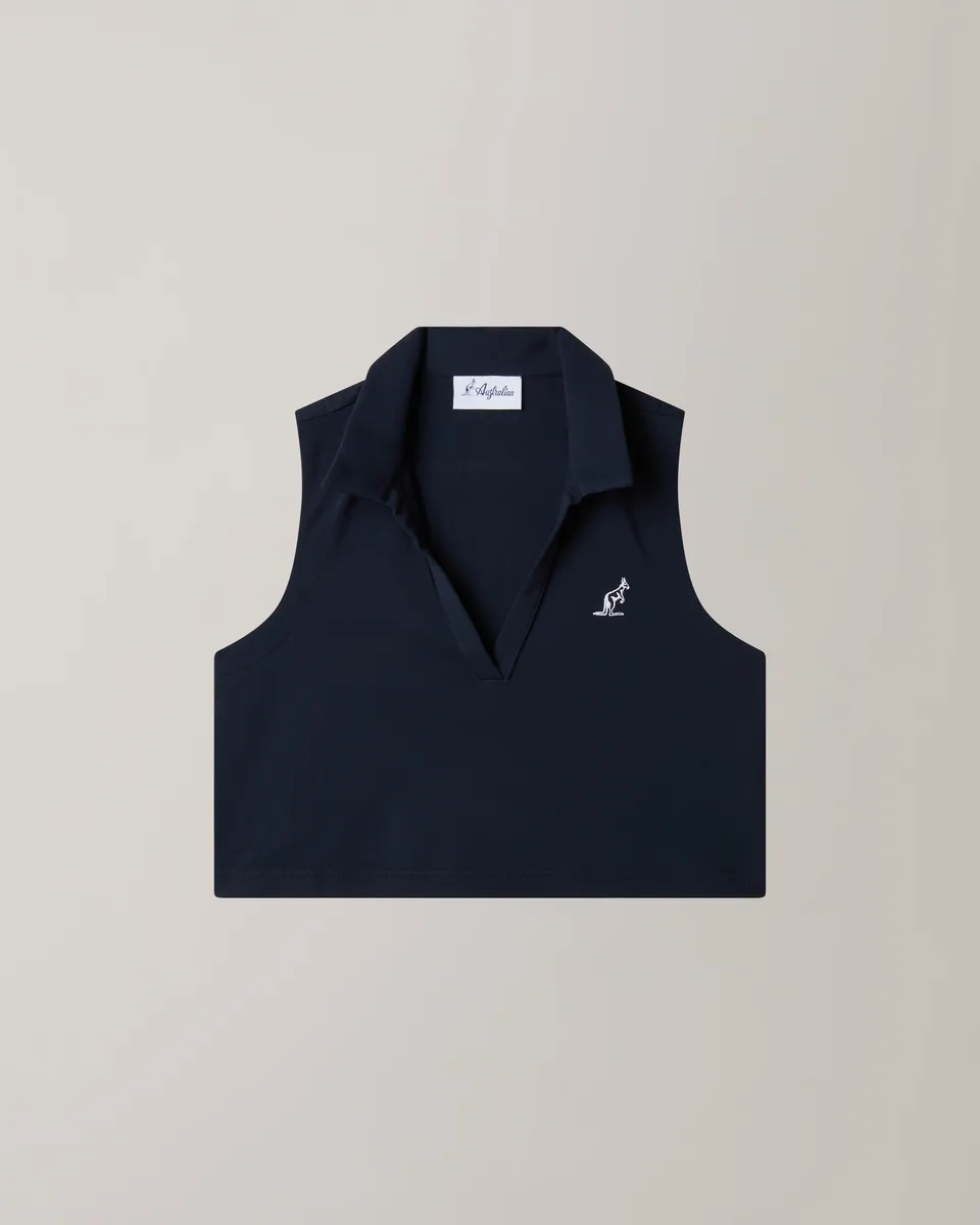 australian-cropped-polo-teeace-polo-cropped-blu-navy image 1