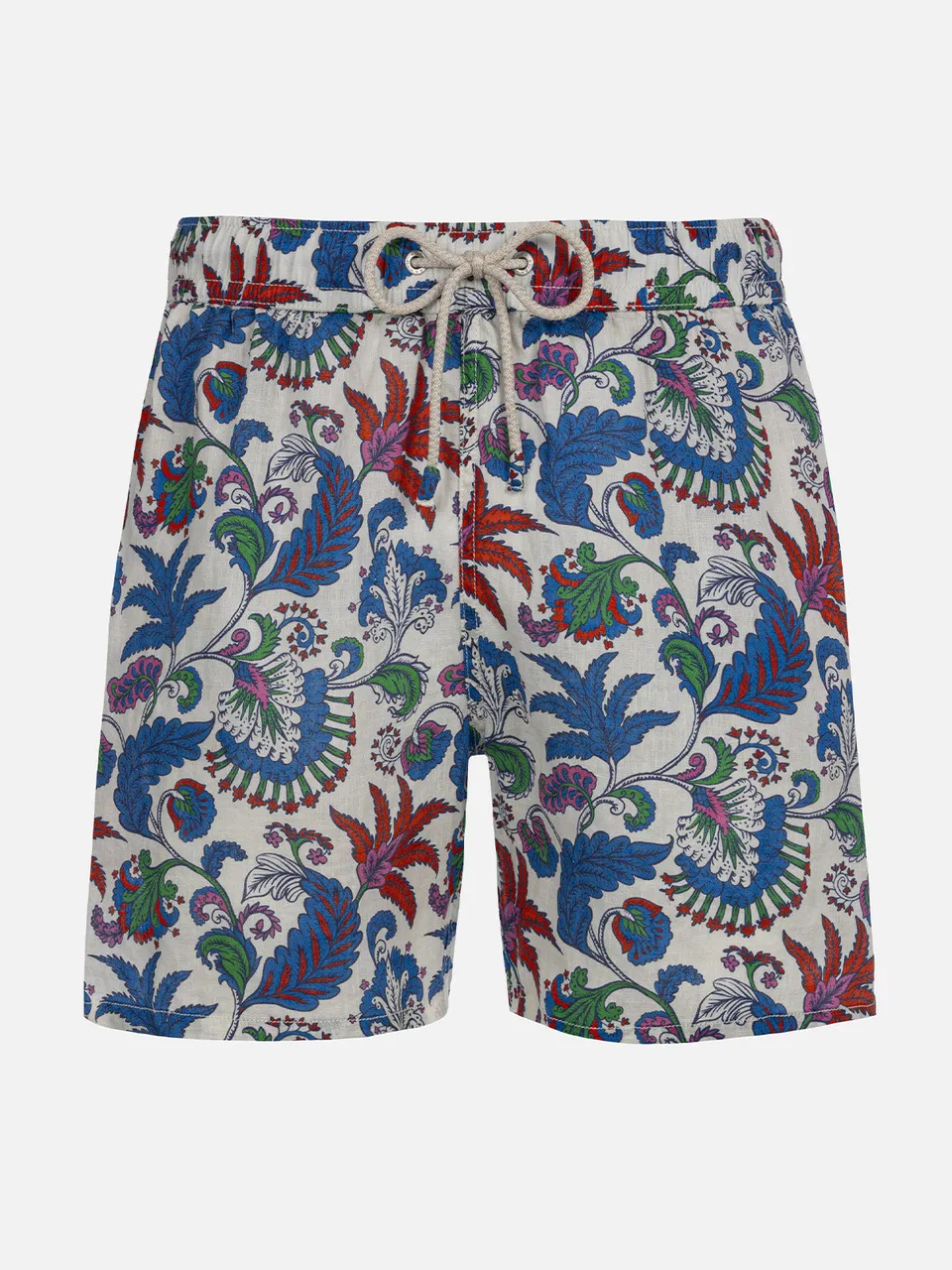 mc2-saint-barth-gustavia-costume-mare-uomo-in-lino-fantasia-floreale-bianco-mult image 1