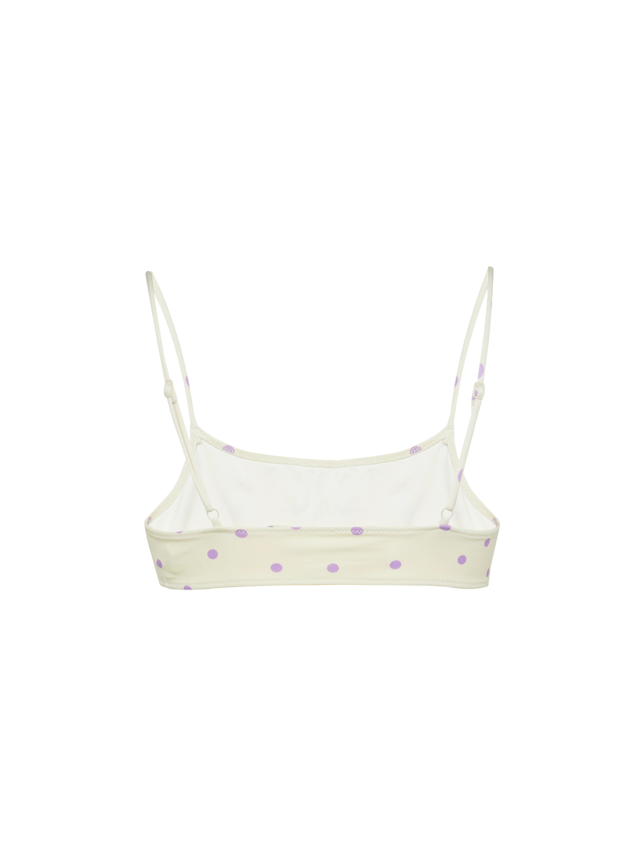 mc2-saint-barth-top-sadie-bralette-donna-pois-avorio-spalline-sottili image 2
