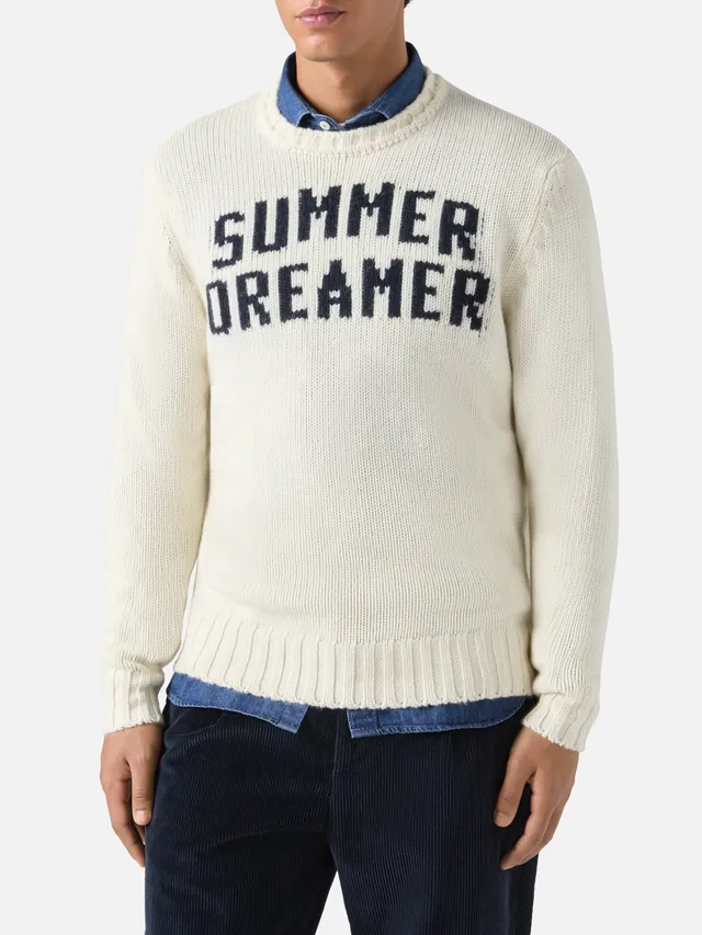 mc2-saint-barth-maglione-girocollo-uomo-bombardino-bianco-jacquard-summer-dreame image 1