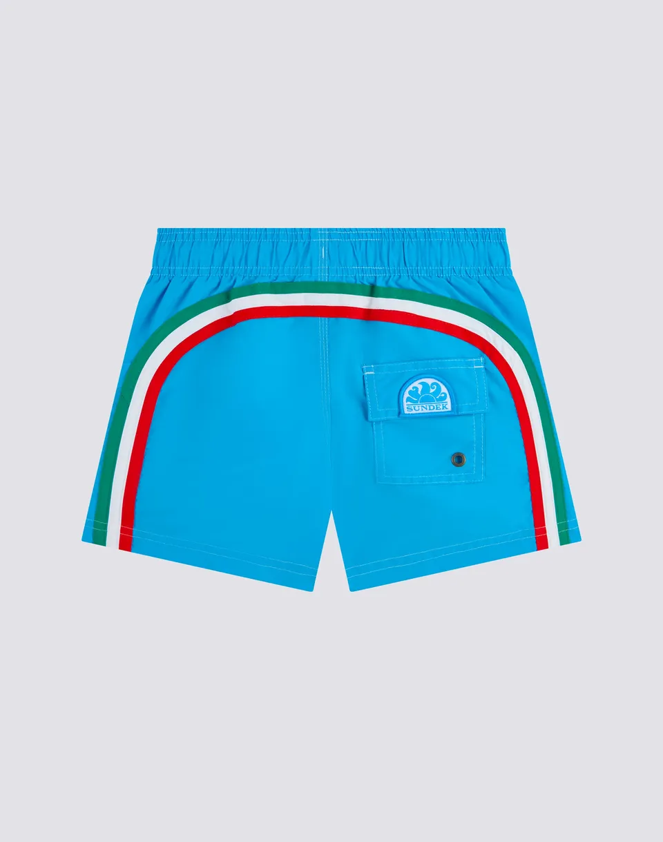 sundek-costume-da-bagno-bambino-corto-vita-elasticata-iconic-taffet-tinta-unita image 1