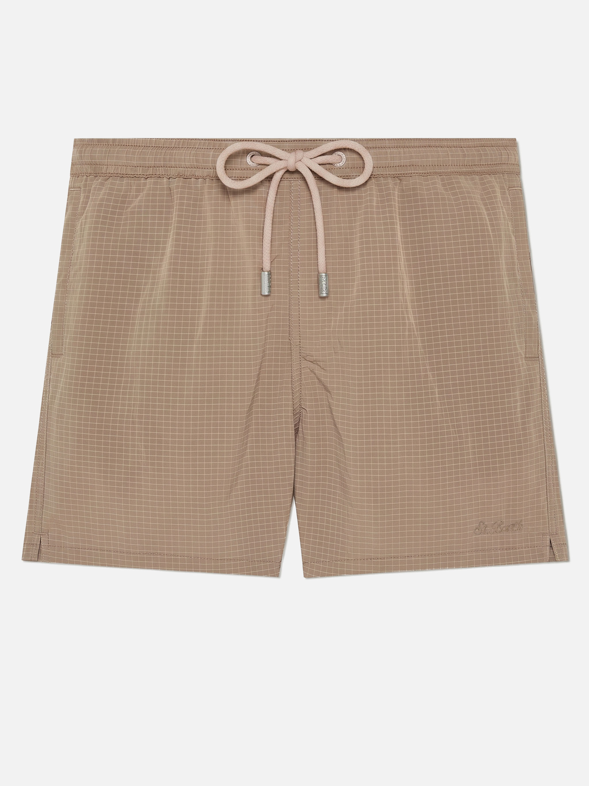 mc2-saint-barth-katch-costume-mare-uomo-lunghezza-media-ripstop-marrone-beige image 1
