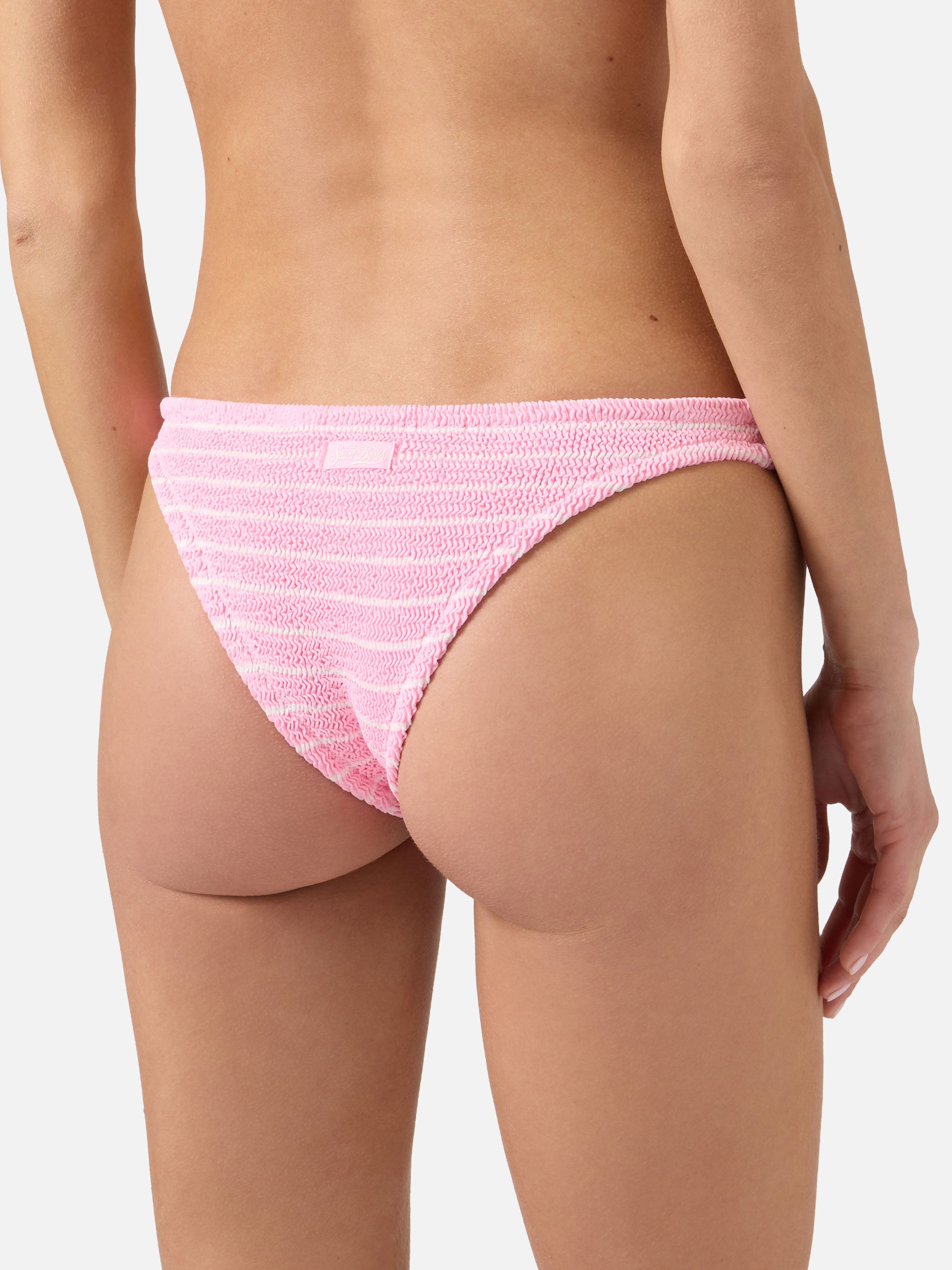mc2-saint-barth-naomi-slip-mare-brasiliana-donna-crinkle-rosa-e-bianco-a-righe image 2