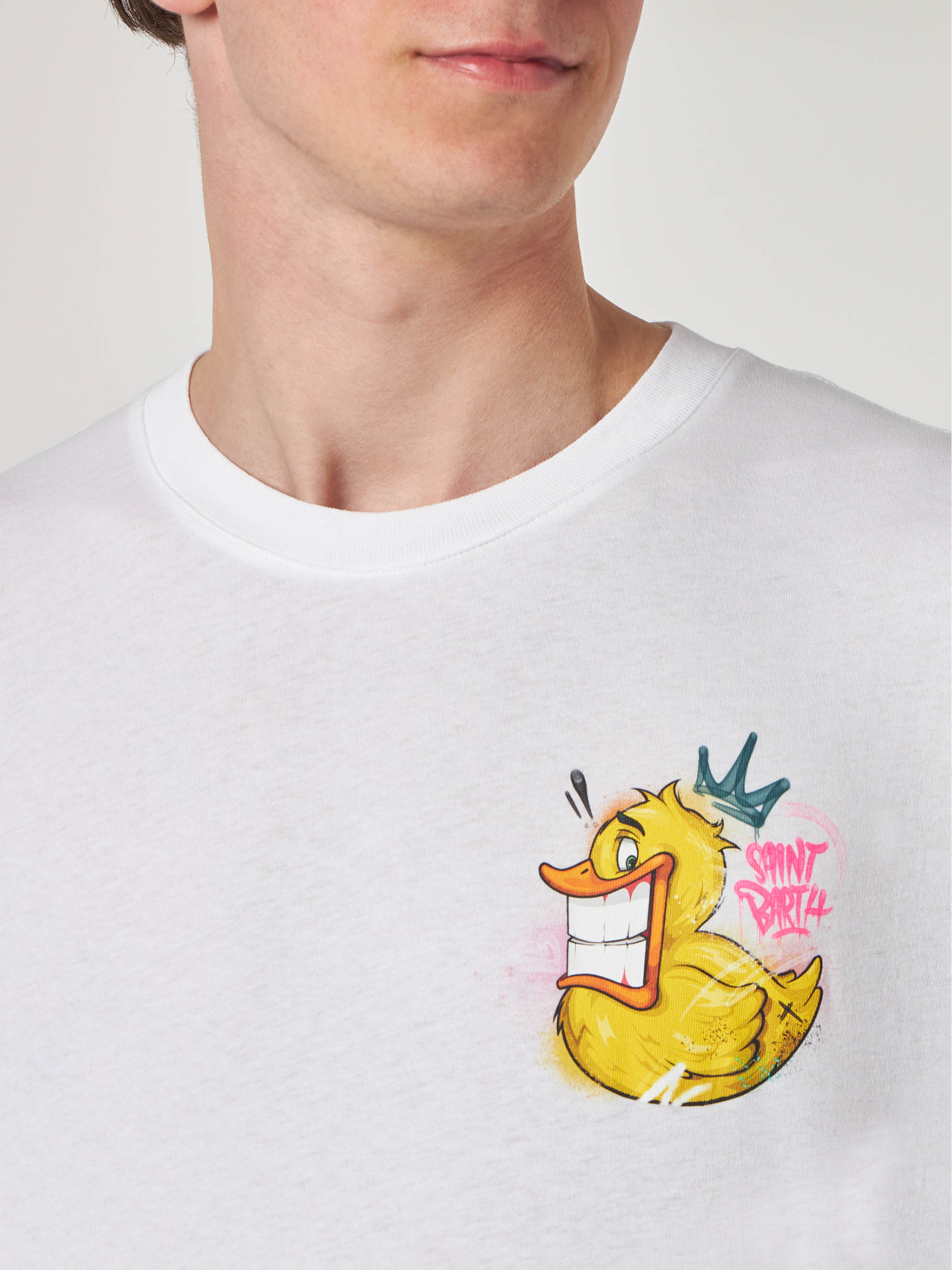 mc2-saint-barth-t-shirt-portofino-crypto-duck-special-edition-bianca-uomo image 2