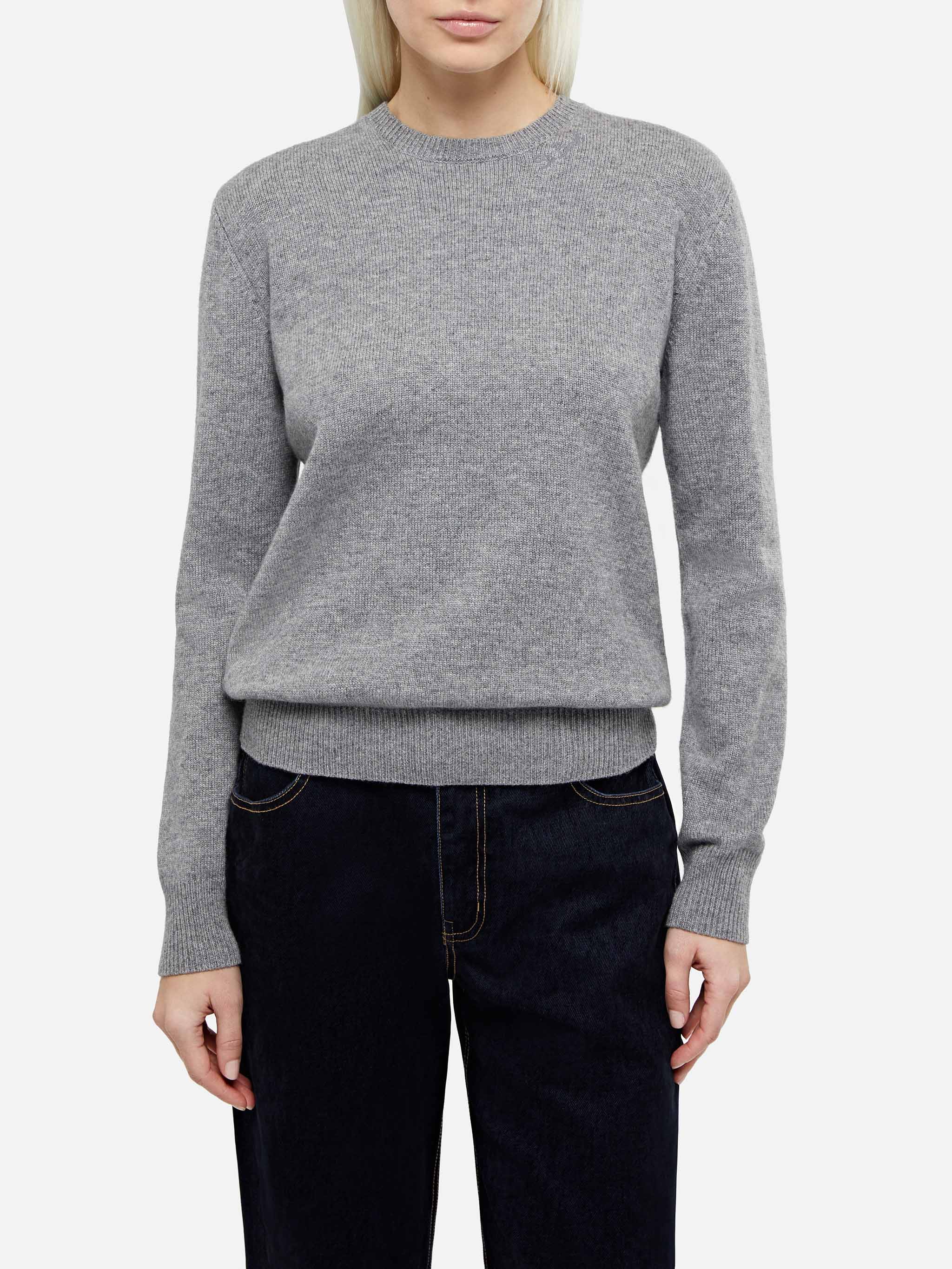 mc2-saint-barth-sorbonne-maglione-donna-grigio-m-lange-misto-cashmere-girocollo image 1