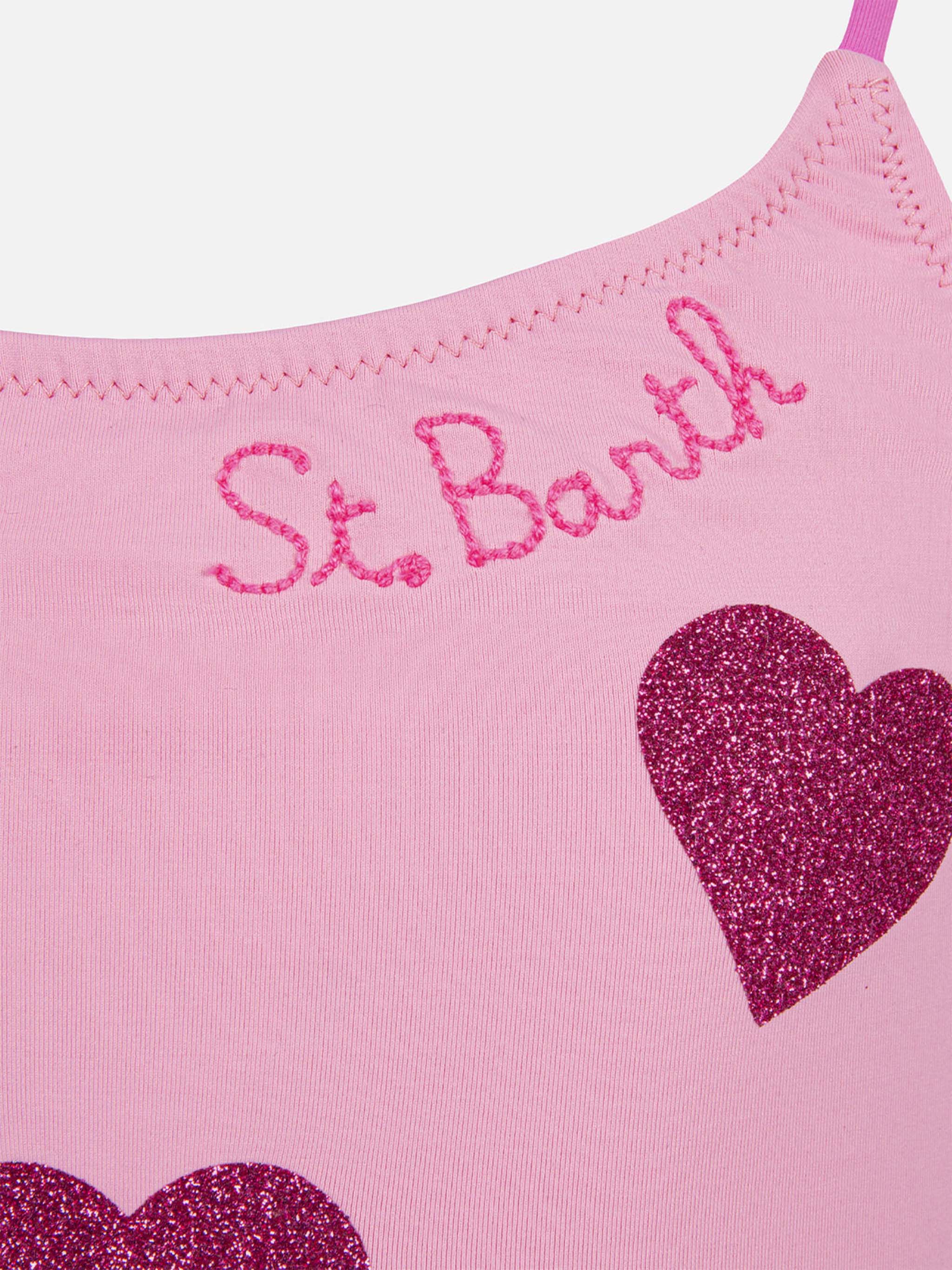 mc2-saint-barth-costume-intero-bambina-dancer-rosa-con-balza-tulle-e-cuori-glitt image 2