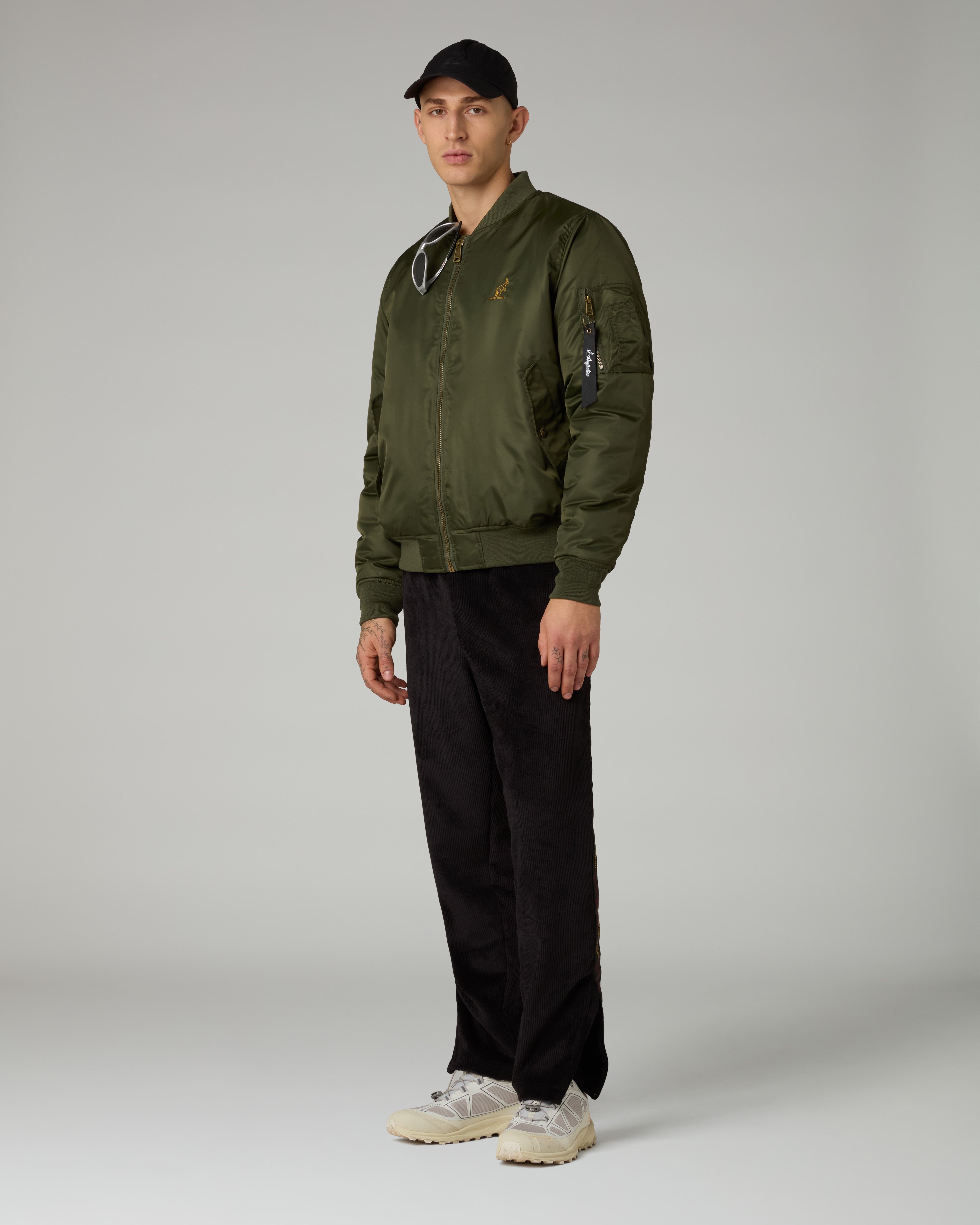 australian-archive-bomber-jacket-in-twill-di-nylon-con-fodera-jacquard image 2