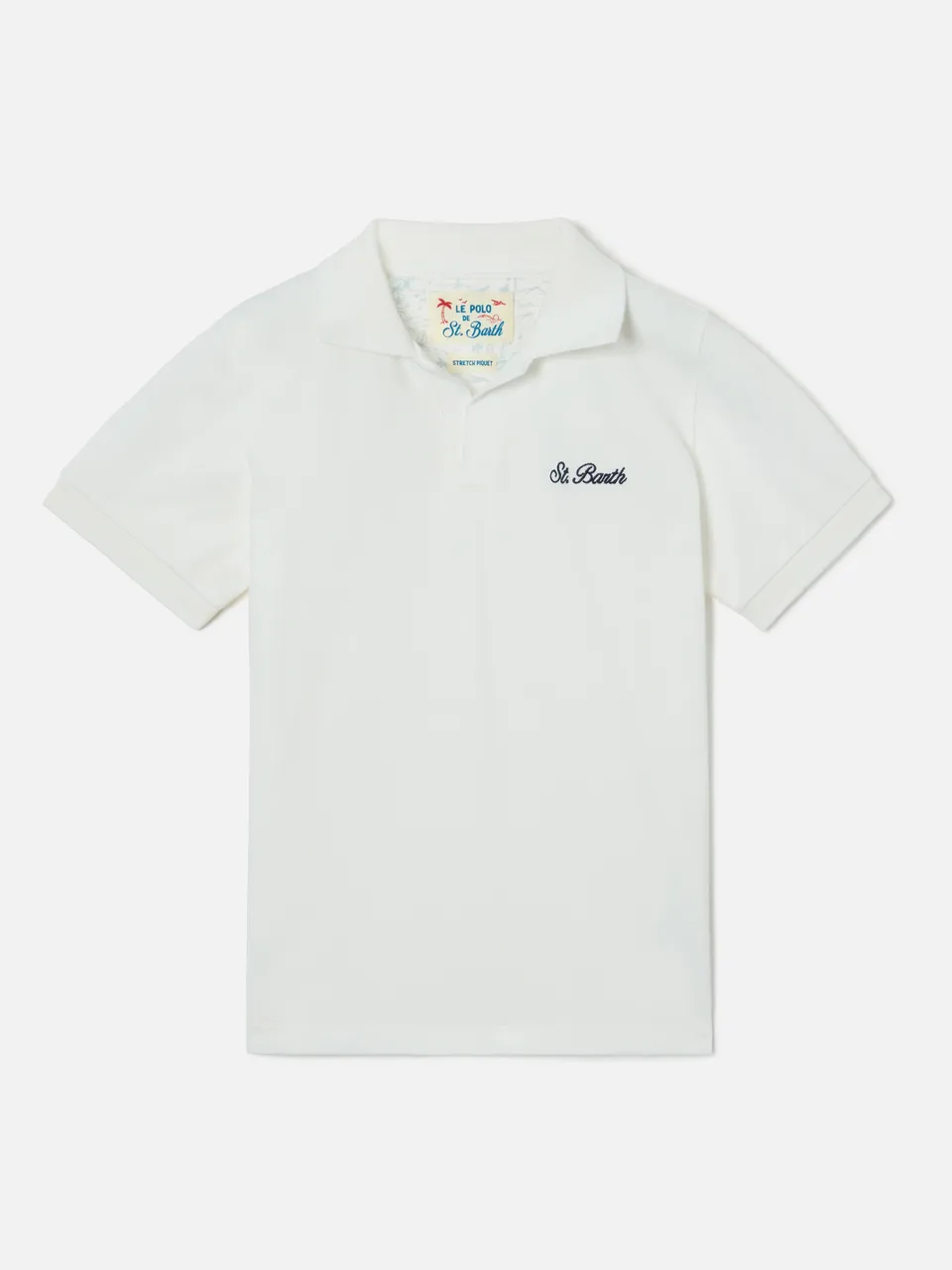 mc2-saint-barth-polo-charles-jr-da-bambino-in-piquet-di-cotone-bianco image 1
