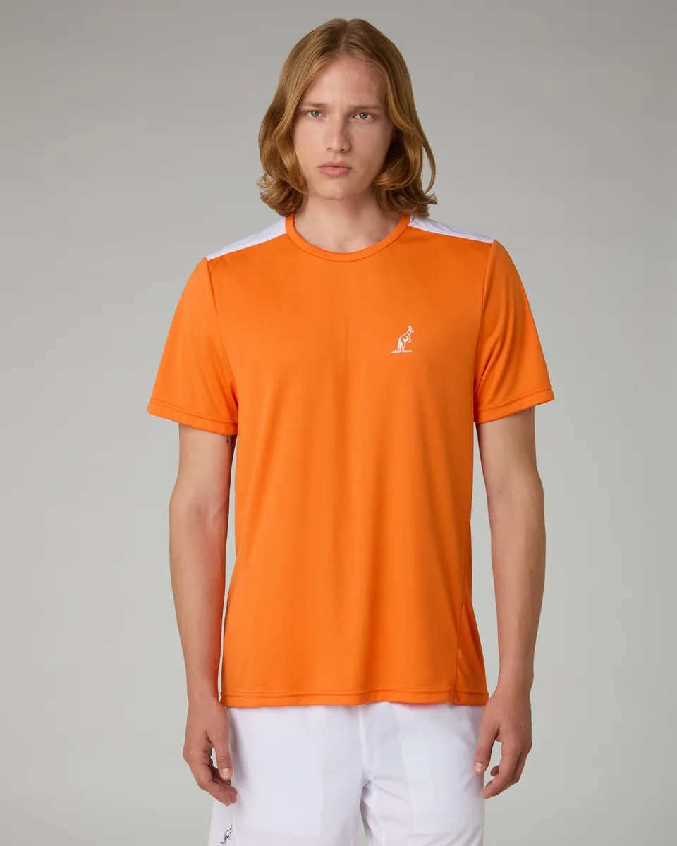 australian-court-t-shirt-arancio-acceso-in-tessuto-tecnico-ace image 1