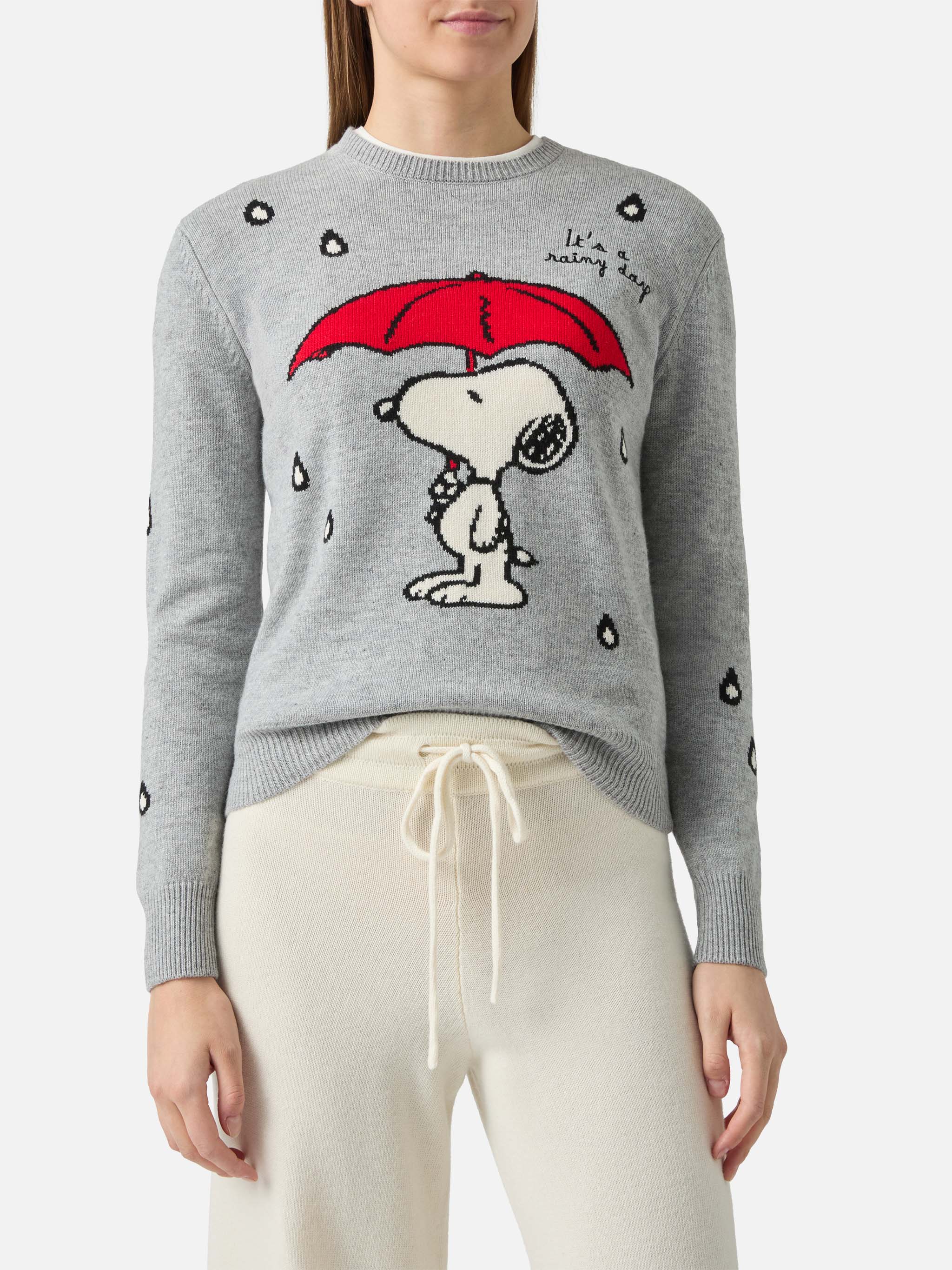 mc2-saint-barth-new-queen-maglione-donna-grigio-snoopy-peanuts-special-edition image 1