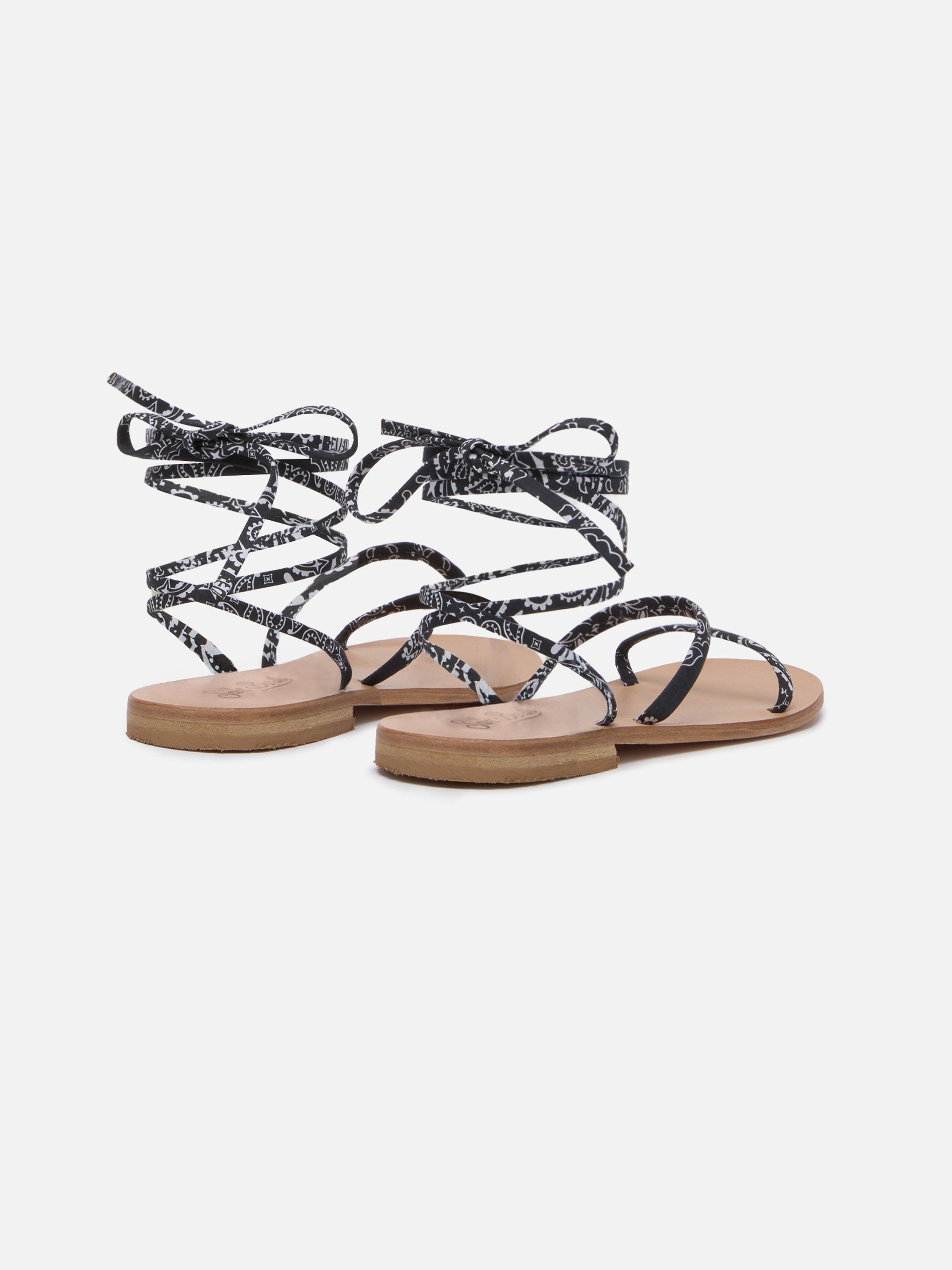 mc2-saint-barth-caprese-wrap-flat-sandals-nero-stampa-bandana image 2