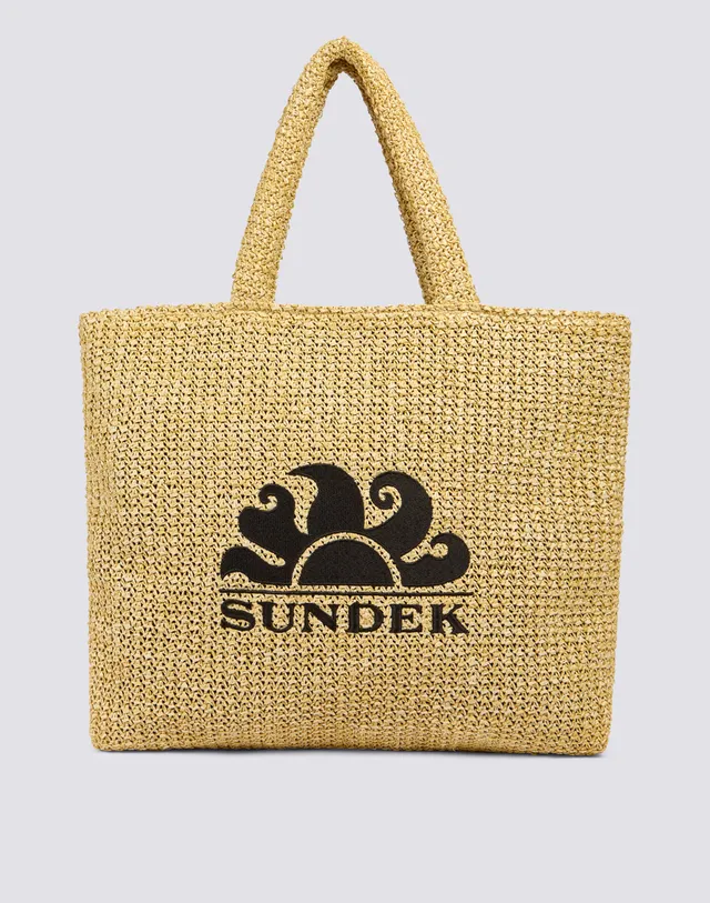 sundek-borsa-grande-donna-in-poly-raffia-con-logo-ricamato image 1
