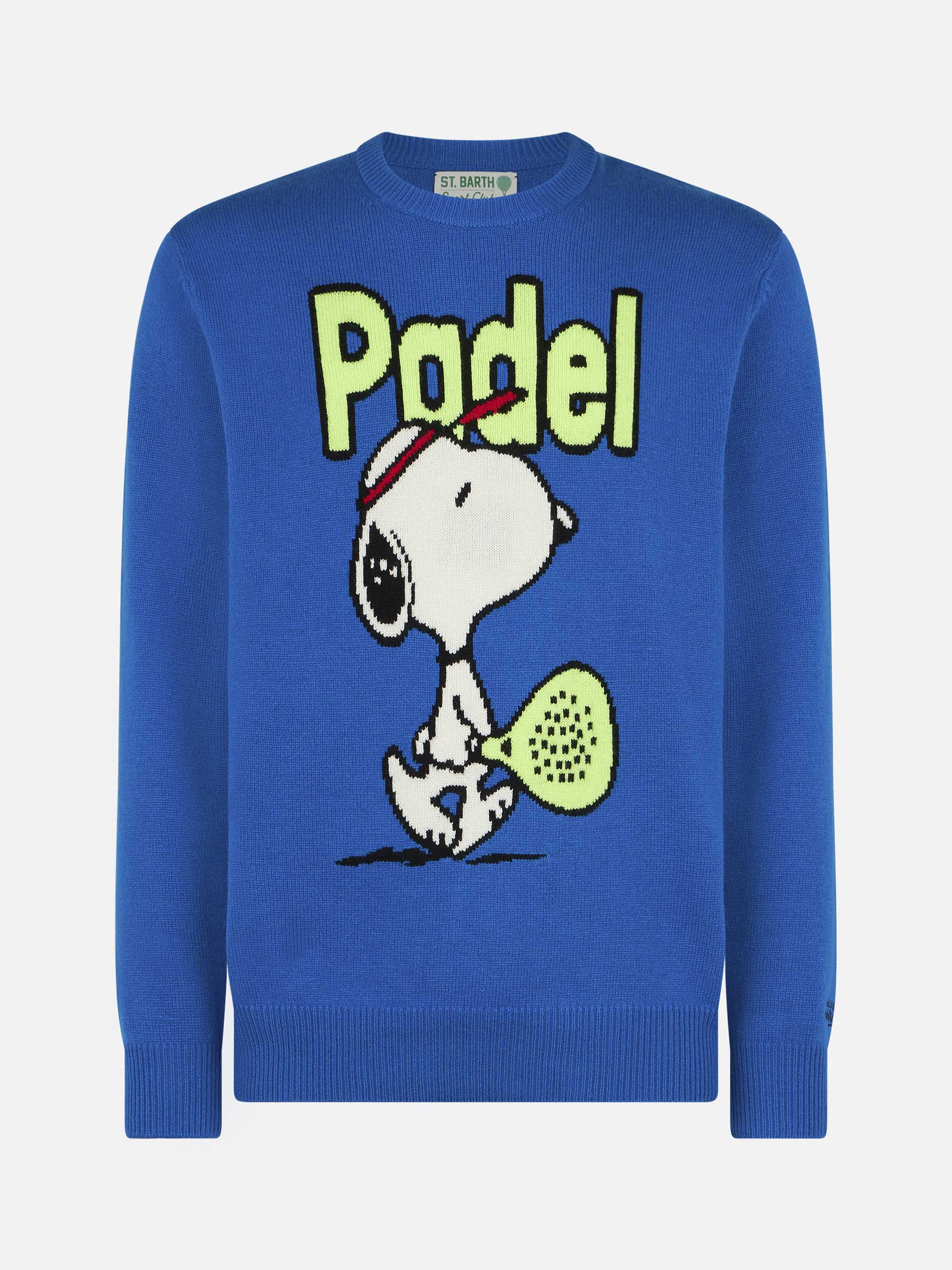 mc2-saint-barth-maglia-heron-uomo-snoopy-padel-jacquard-bluette-special-edition image 4