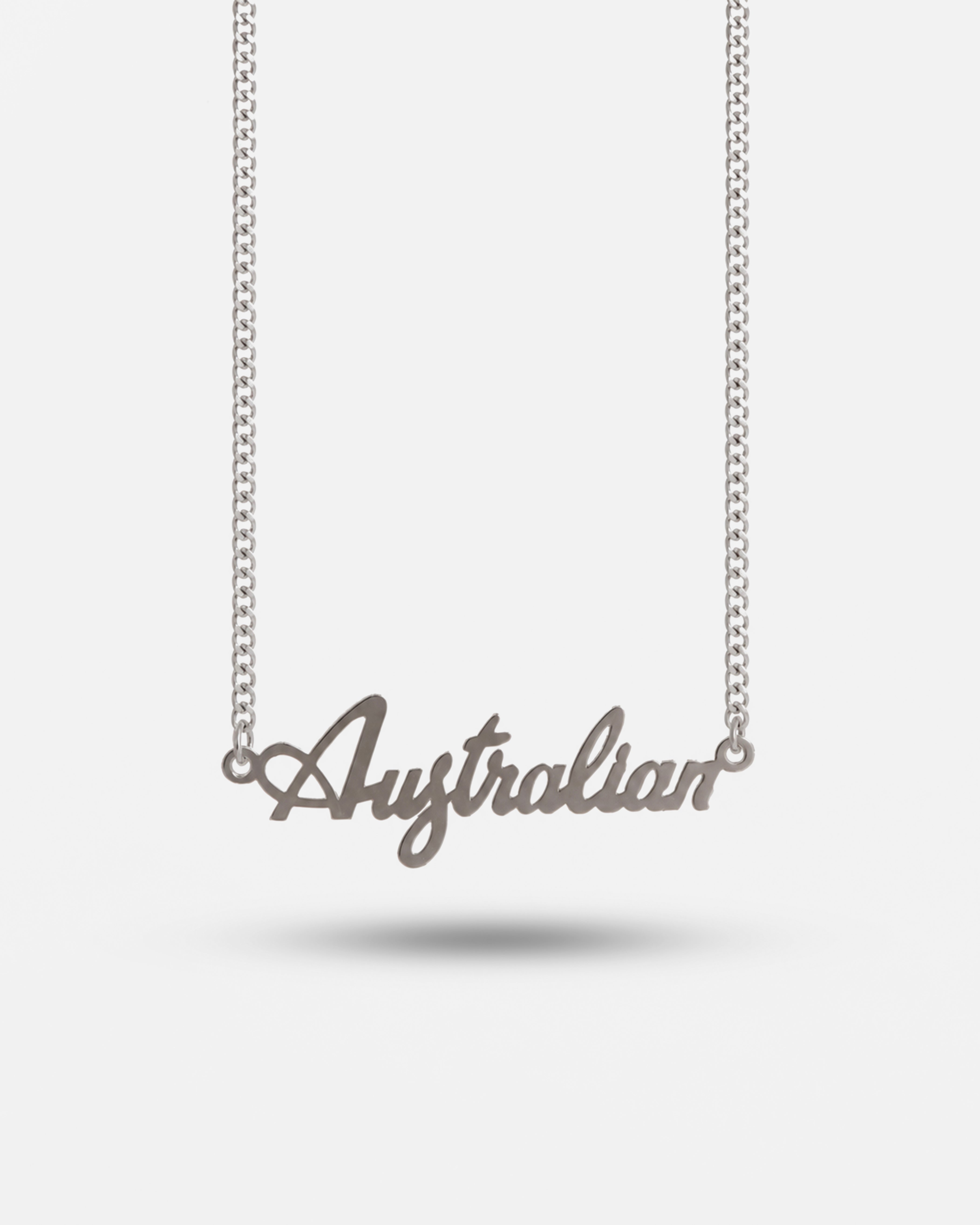 australian-logo-script-chain-collana-silver-60-cm image 1