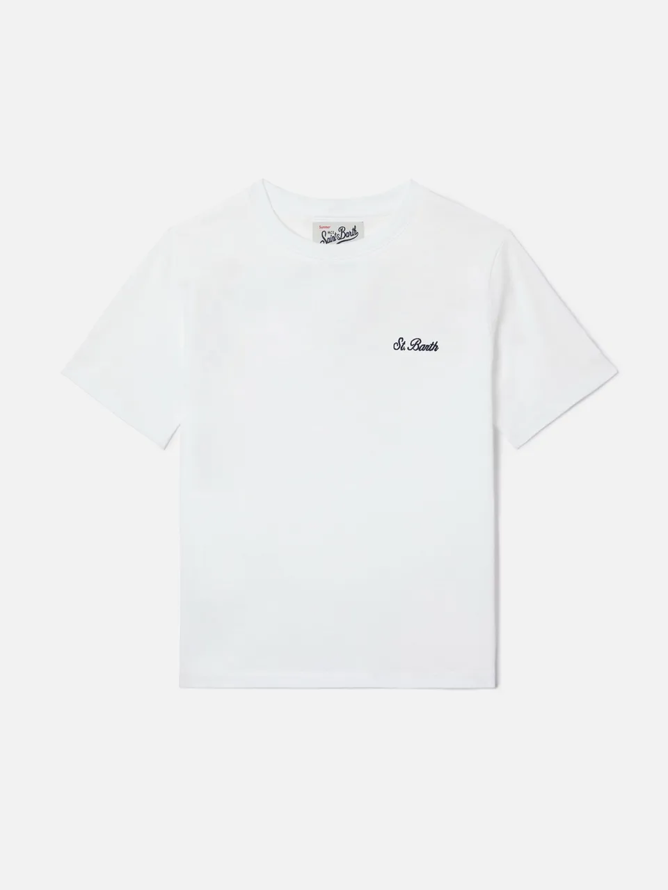 mc2-saint-barth-t-shirt-gary-jr-bambino-bianca-effetto-spugna image 1