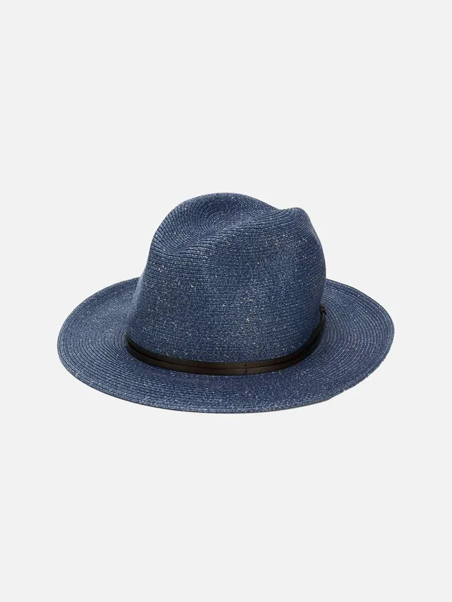 mc2-saint-barth-cappello-unisex-in-fibra-di-carta-blu-jeans-stile-cowboy image 1