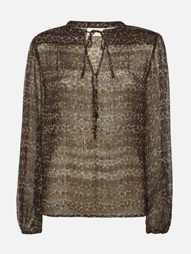 mc2-saint-barth-harper-blusa-donna-oversize-in-voile-di-seta-lurex-animalier-mar image 1