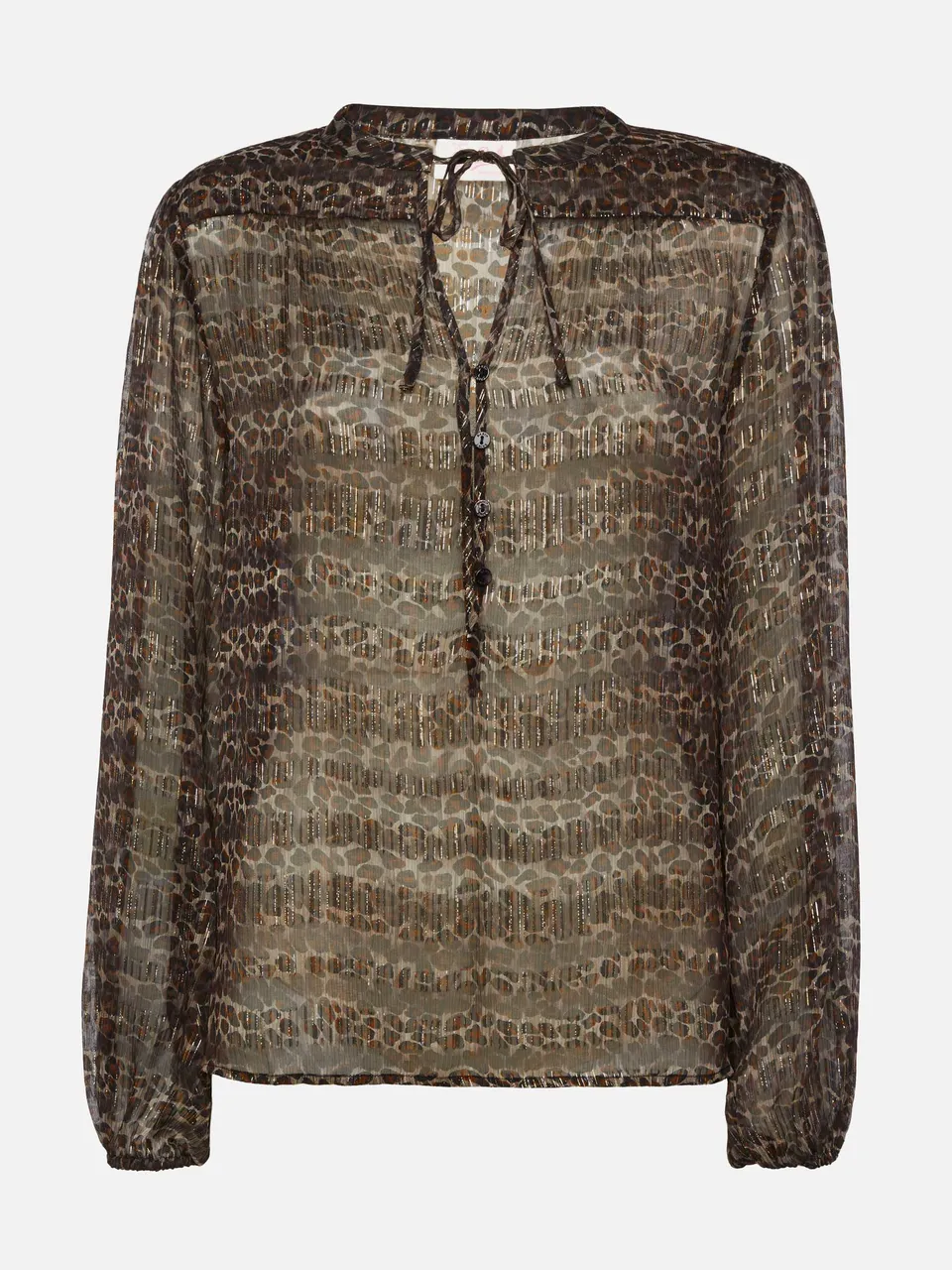 mc2-saint-barth-harper-blusa-donna-oversize-in-voile-di-seta-lurex-animalier-mar image 1