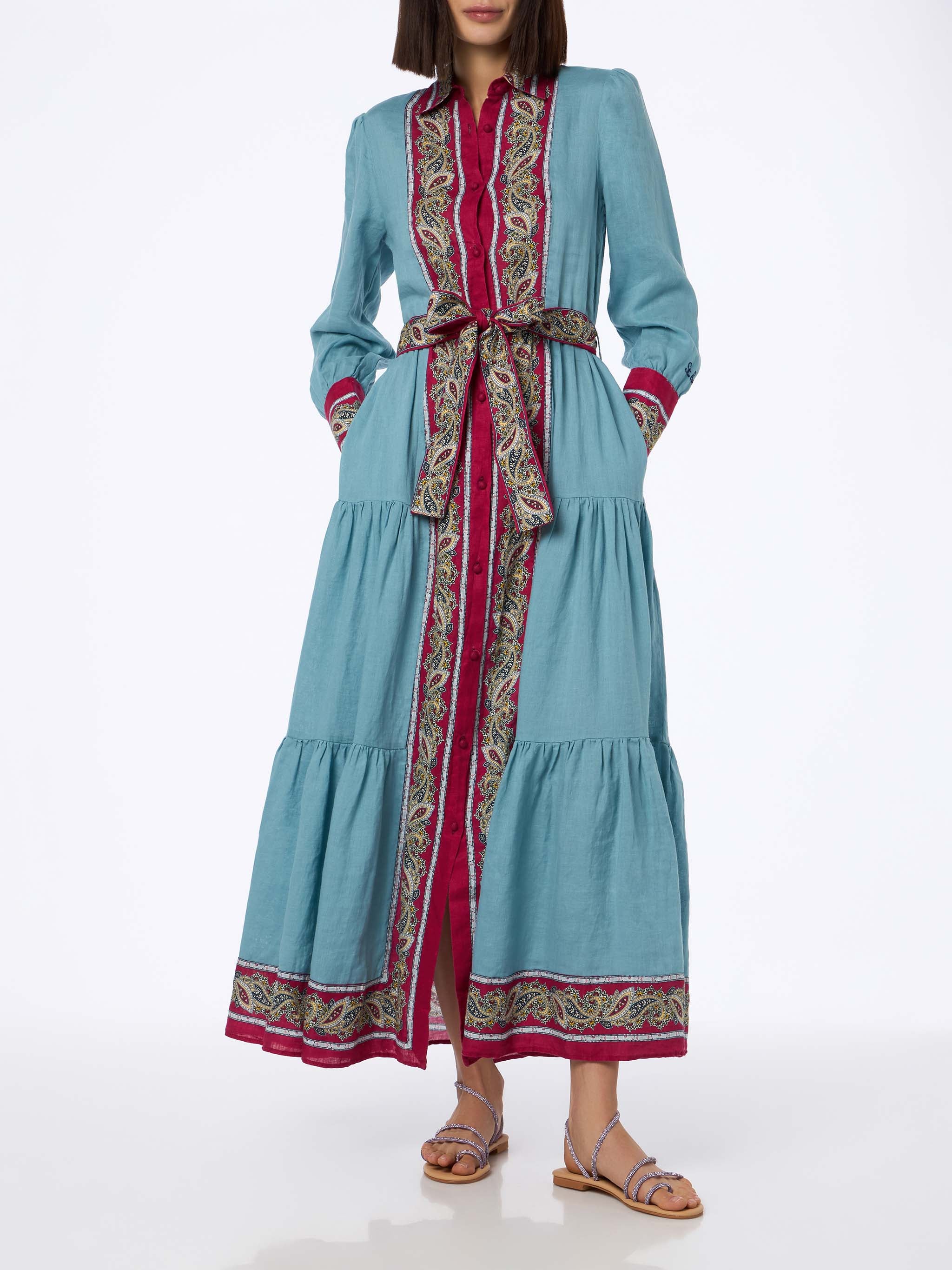 mc2-saint-barth-jensen-abito-donna-lino-azzurro-fantasia-paisley image 1