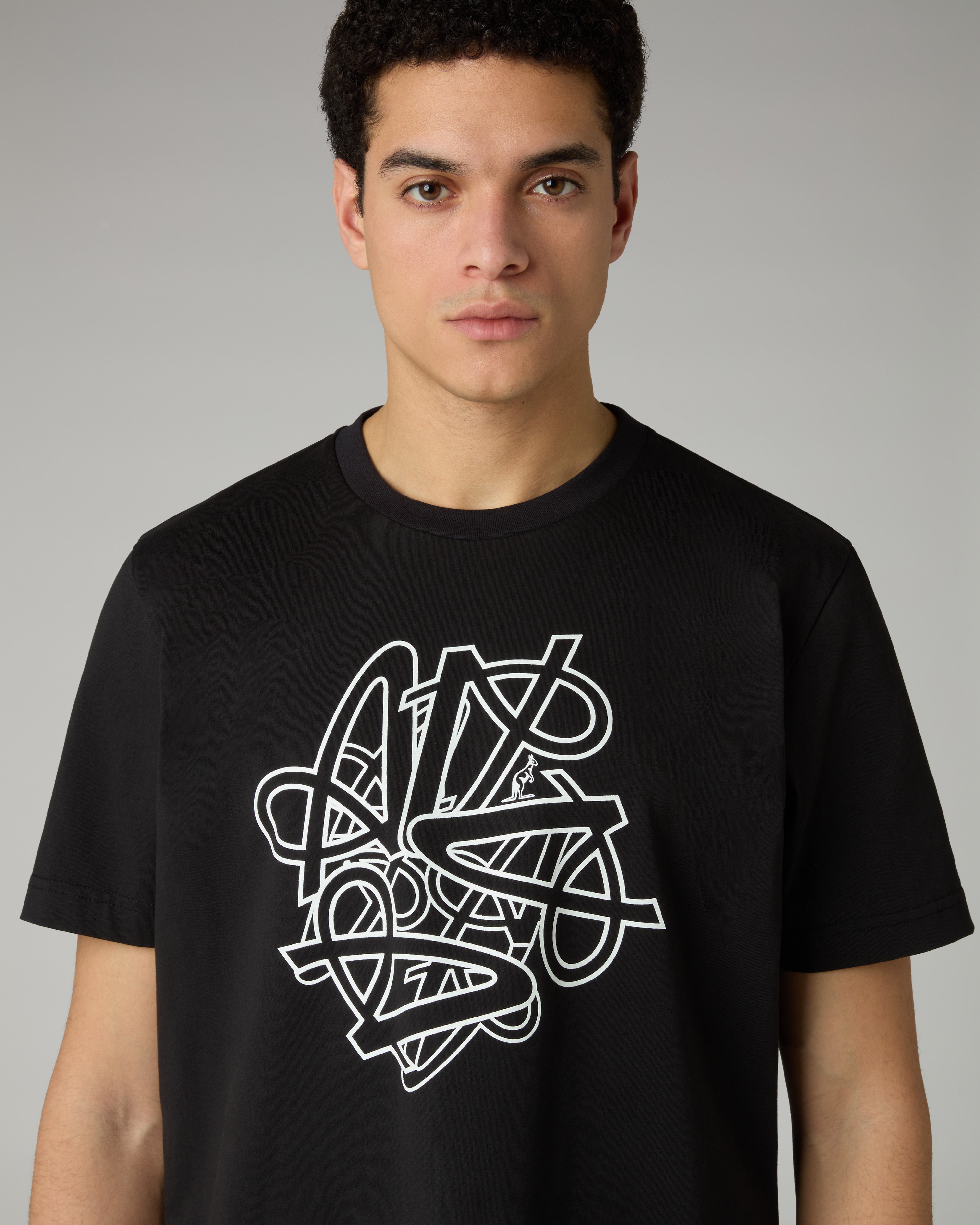 australian-spin-t-shirt-nera-maglietta-cotone-regular-fit image 4
