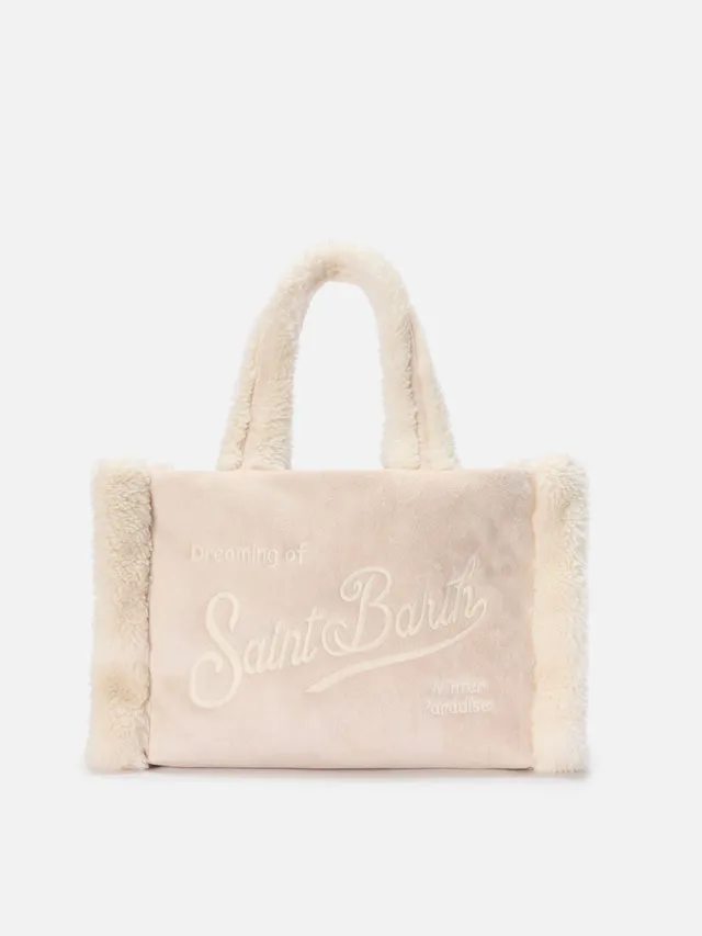 mc2-saint-barth-borsa-colette-shearling-ghiaccio-compatta-con-tracolla-removibil image 1