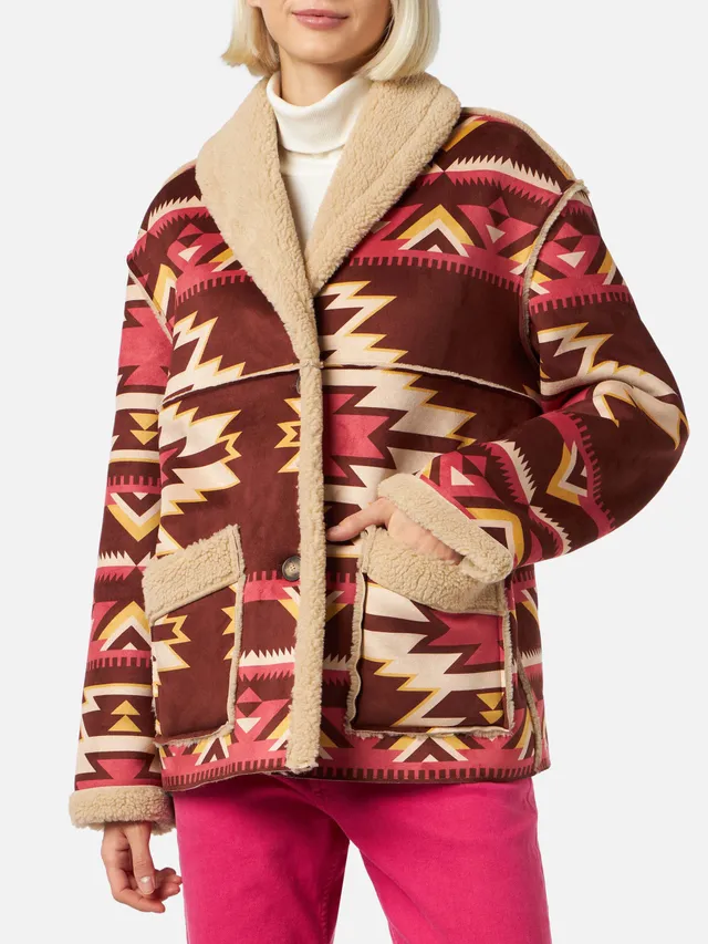 mc2-saint-barth-cappotto-dorys-donna-shearling-reversibile-beige-etnico image 1