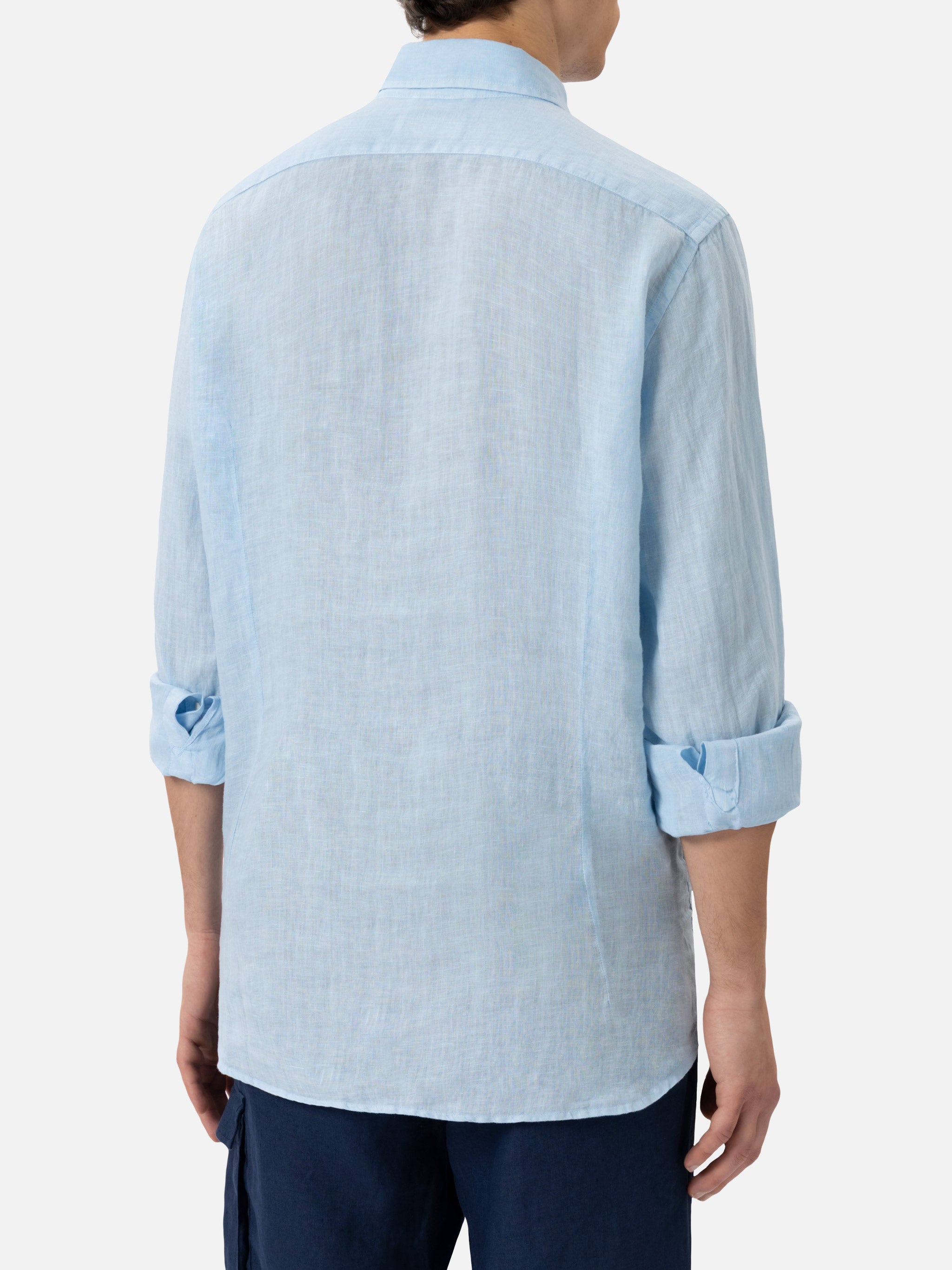 mc2-saint-barth-pamplona-camicia-uomo-in-lino-azzurro image 3
