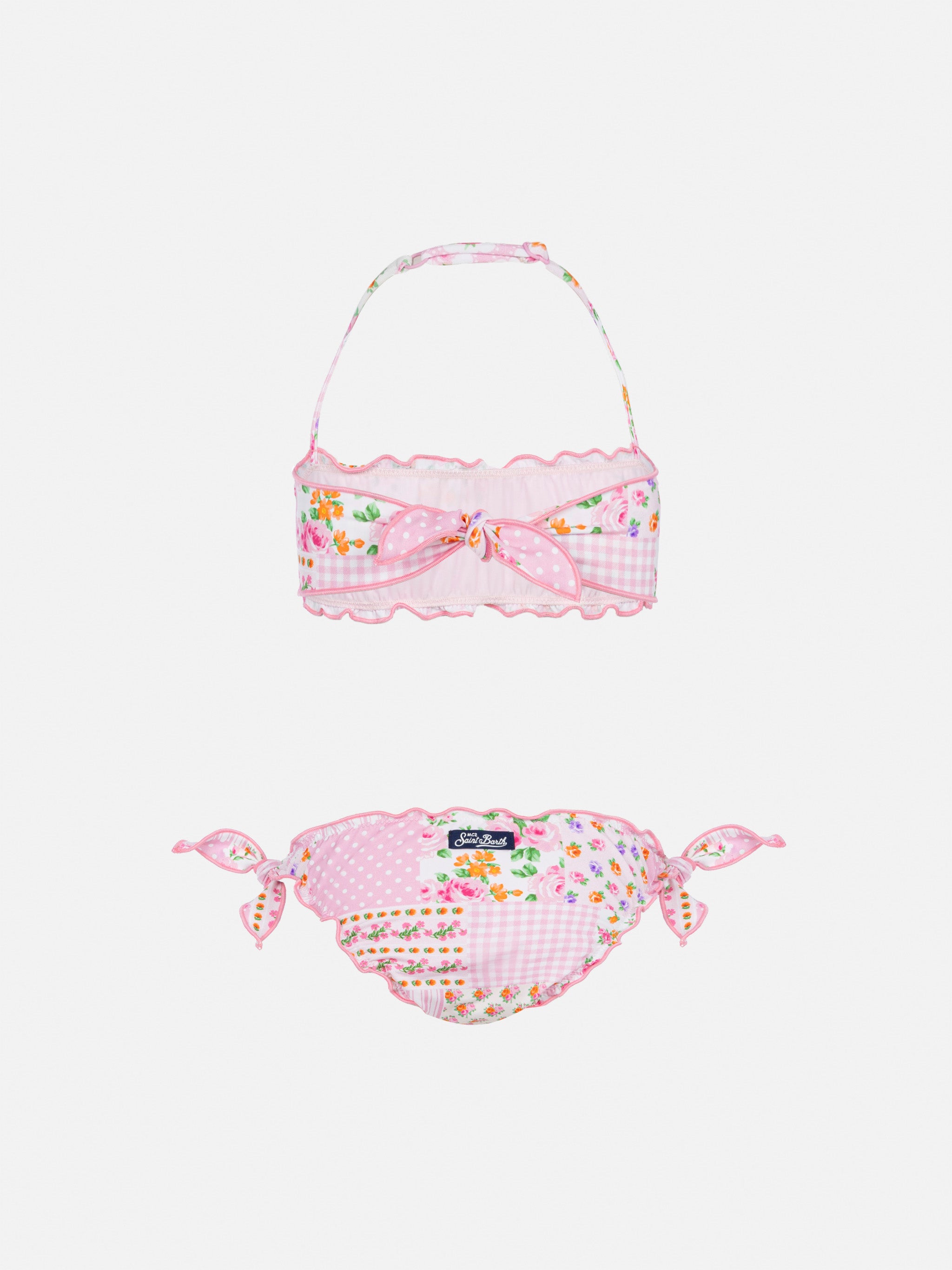 mc2-saint-barth-bikini-emy-a-fascia-fiori-slip-classico-bambina image 2