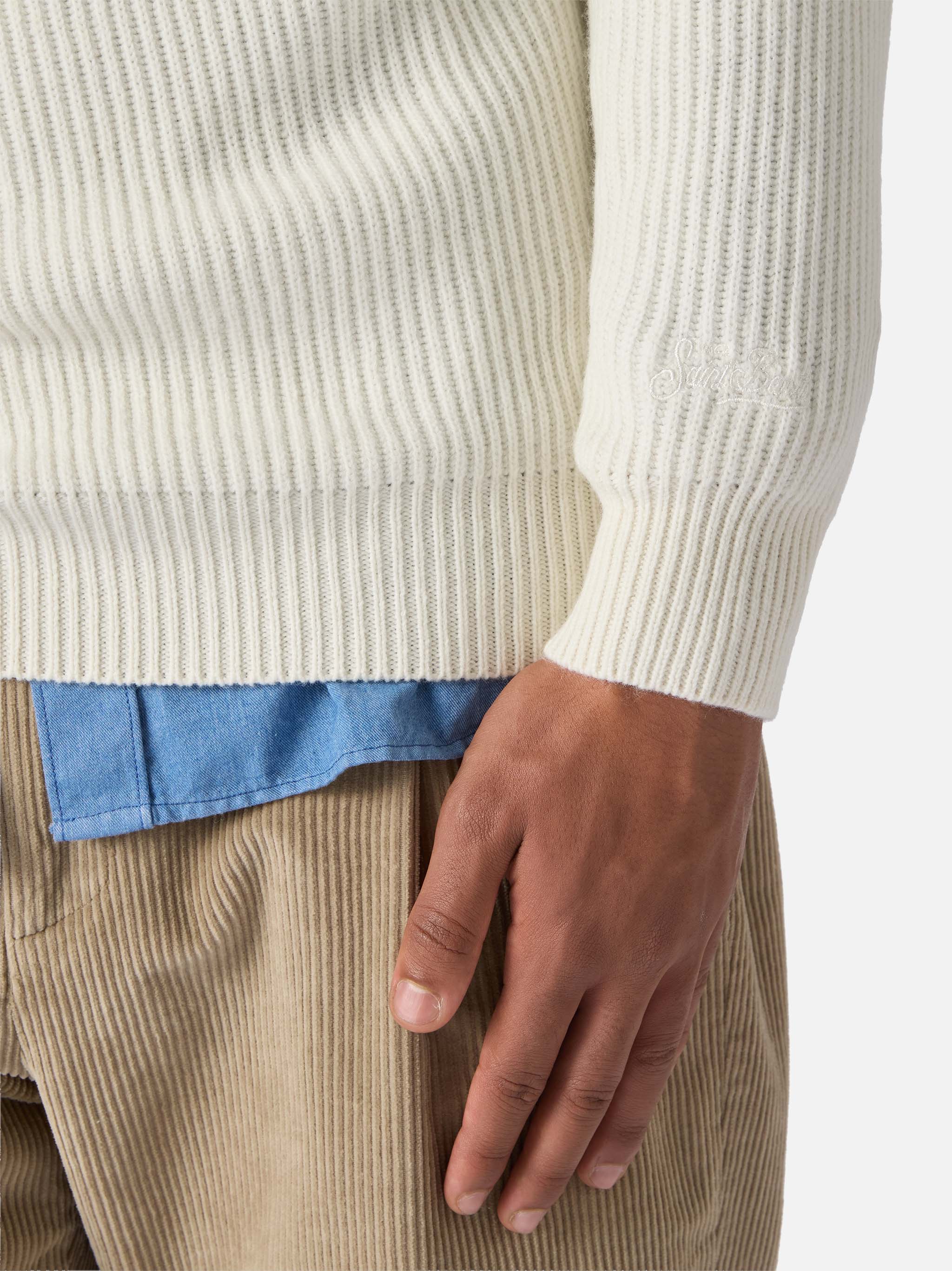 mc2-saint-barth-maglione-marine-uomo-bianco-coste-inglesi-100-lana image 4