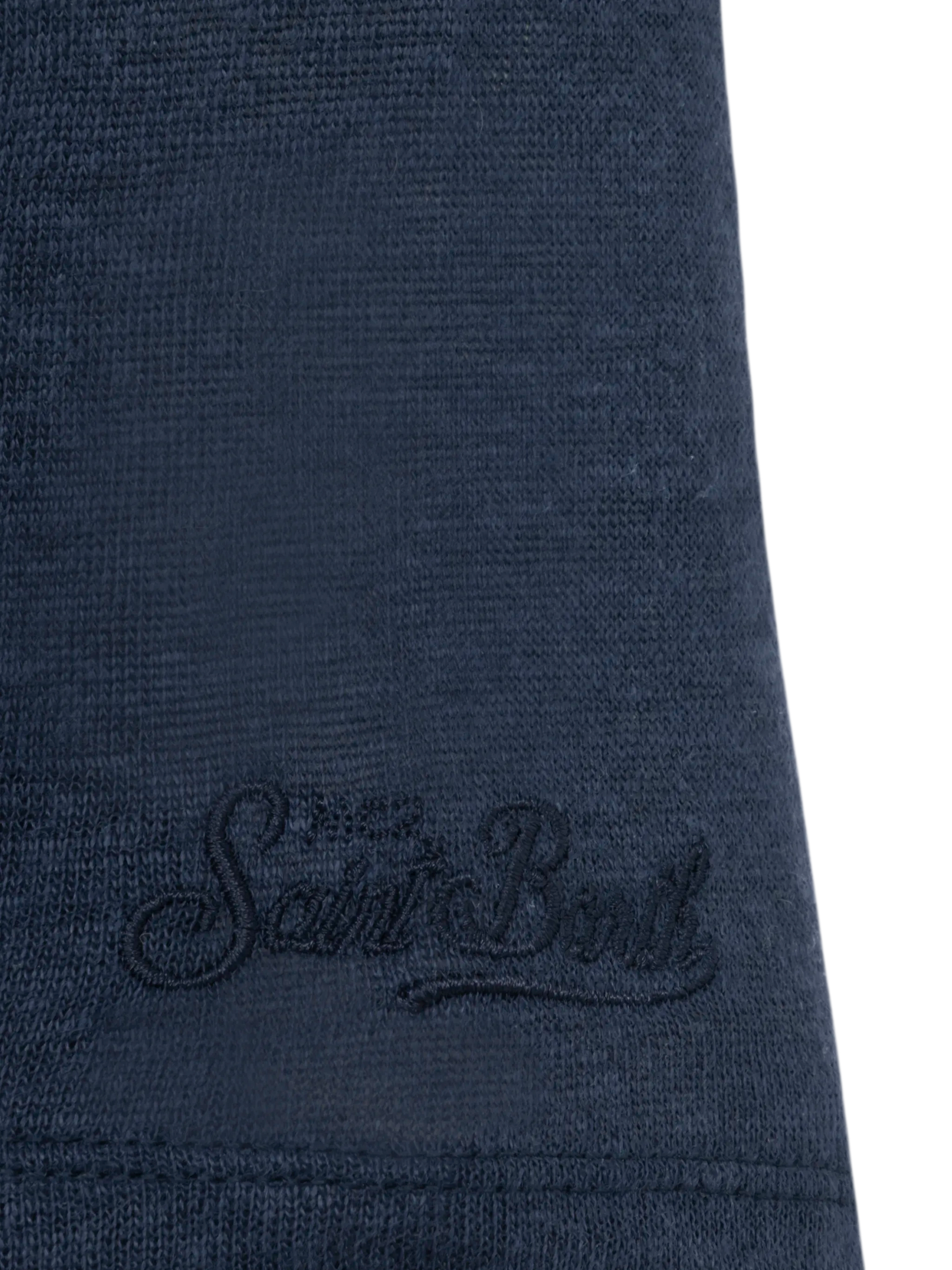 mc2-saint-barth-t-shirt-bambino-alex-in-jersey-lino-blu-navy image 3