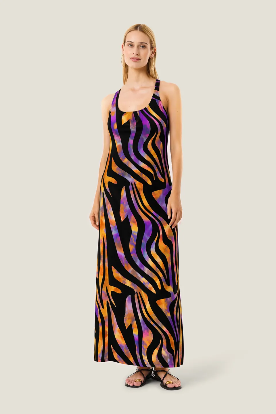 4giveness-abito-lungo-hypnotic-zebra-donna-cover-up image 1
