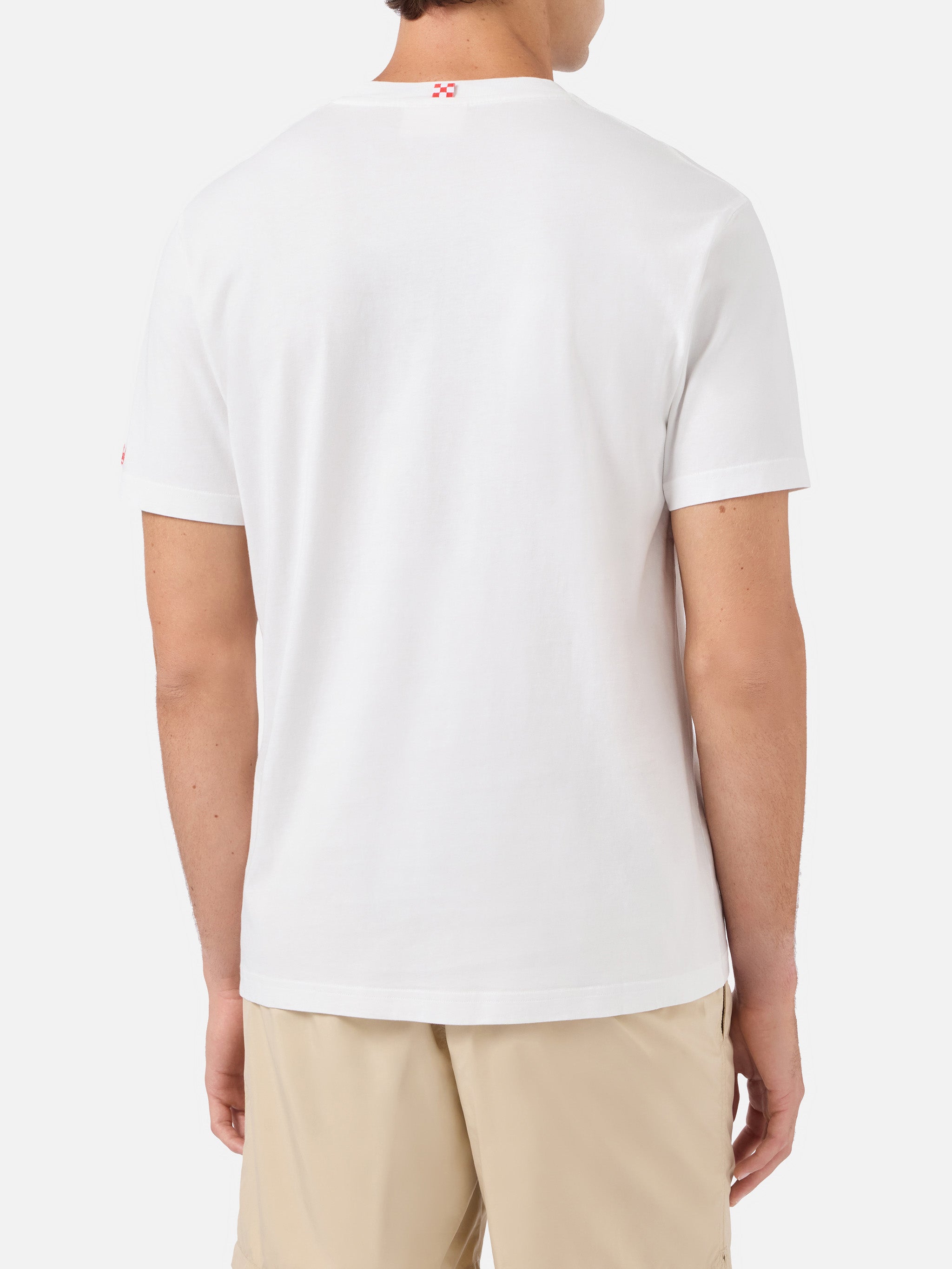 mc2-saint-barth-t-shirt-uomo-cotone-bianca-special-edition-aperol-spritz image 4