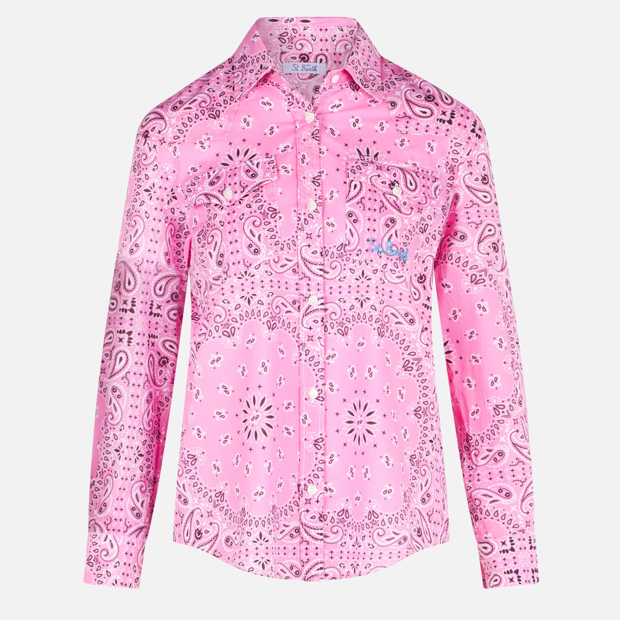 mc2-saint-barth-camicia-amaya-texana-stampa-bandana-rosa image 4