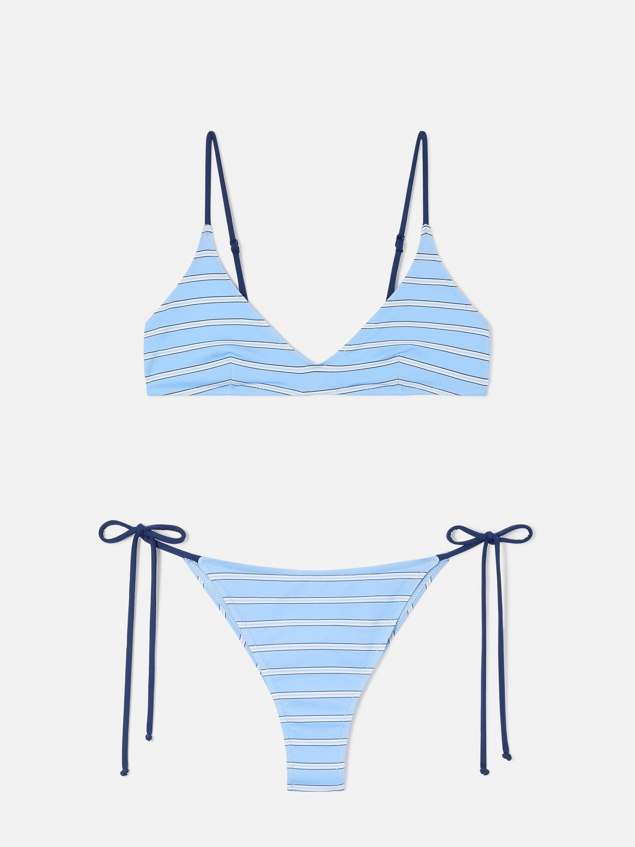 mc2-saint-barth-paolyn-bikini-bralette-righe-azzurre-e-blu image 1