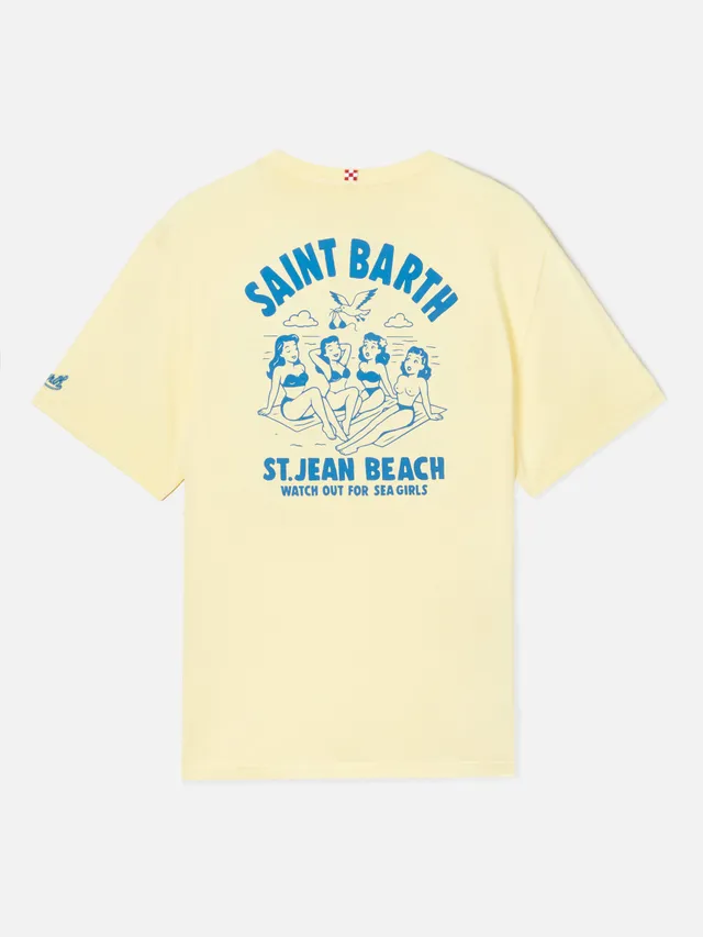 mc2-saint-barth-portland-t-shirt-uomo-gialla-st-jean-beach image 1