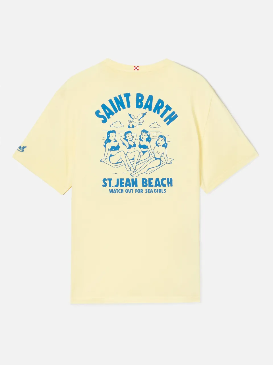 mc2-saint-barth-portland-t-shirt-uomo-gialla-st-jean-beach image 1