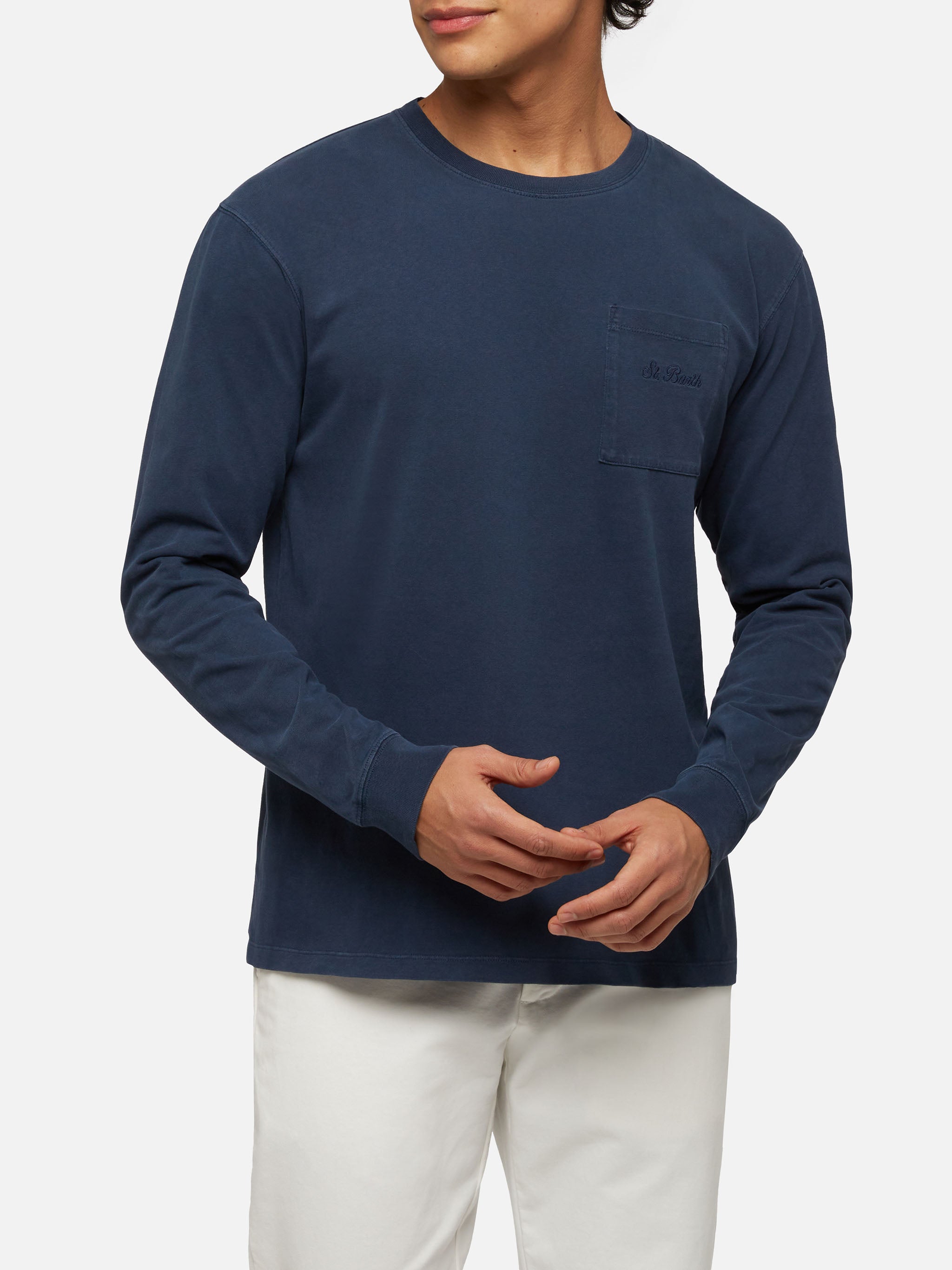 mc2-saint-barth-t-shirt-invernale-in-cotone-luton-da-uomo-blu image 2