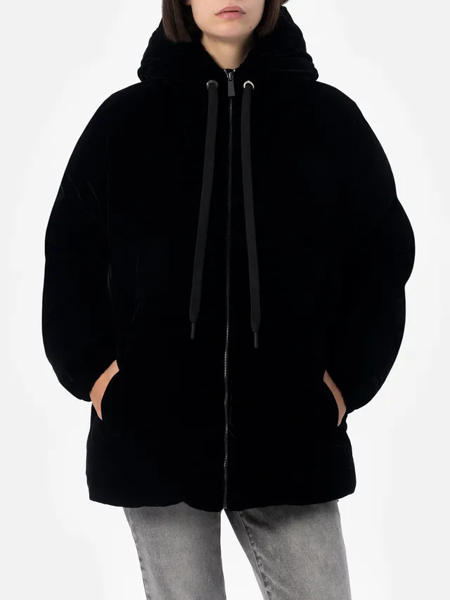 mc2-saint-barth-piumino-geneve-velluto-nero-cappuccio-donna image 1