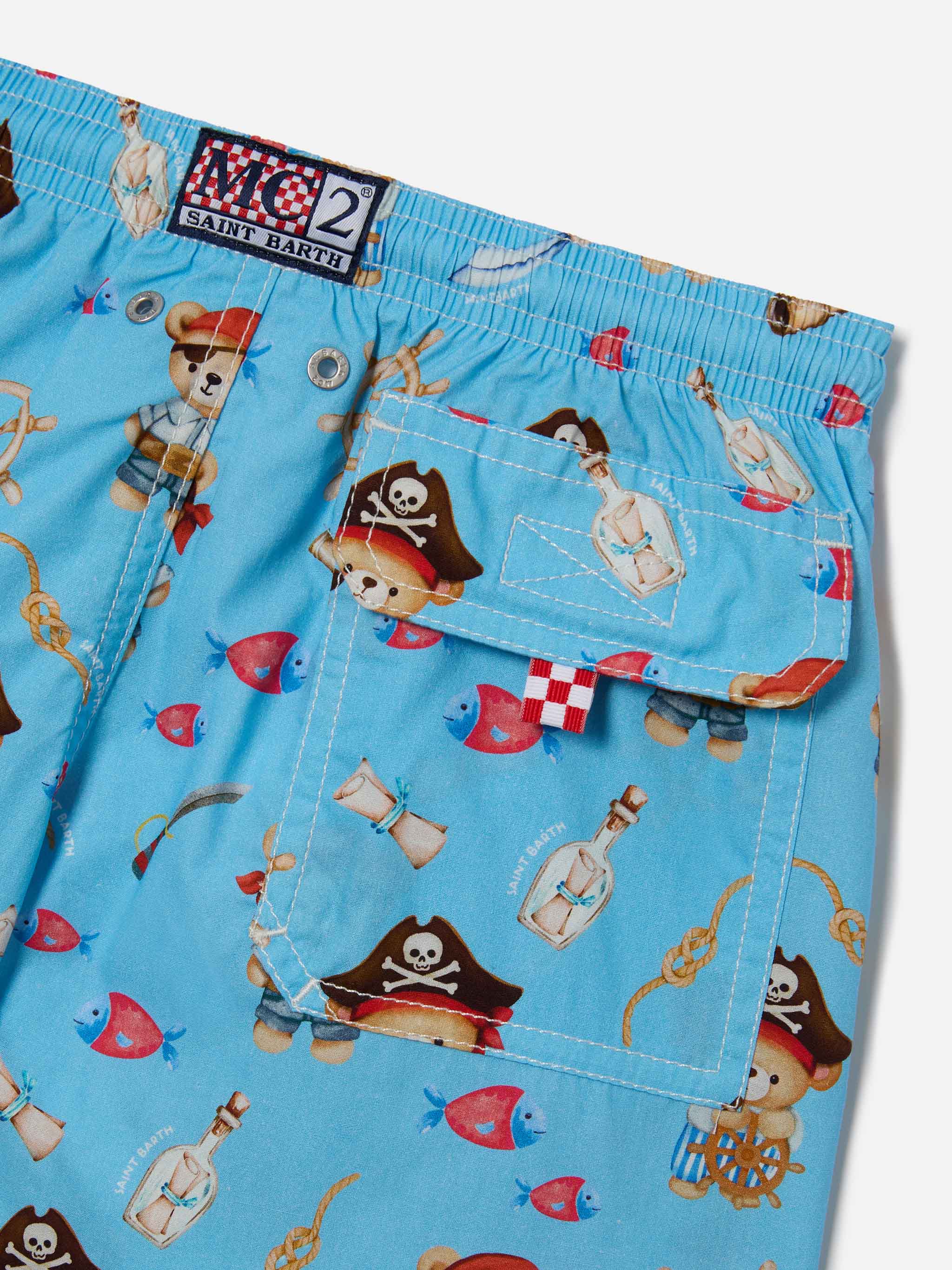 mc2-saint-barth-costume-joell-bambino-cotone-azzurro-orsetti-pirati image 3