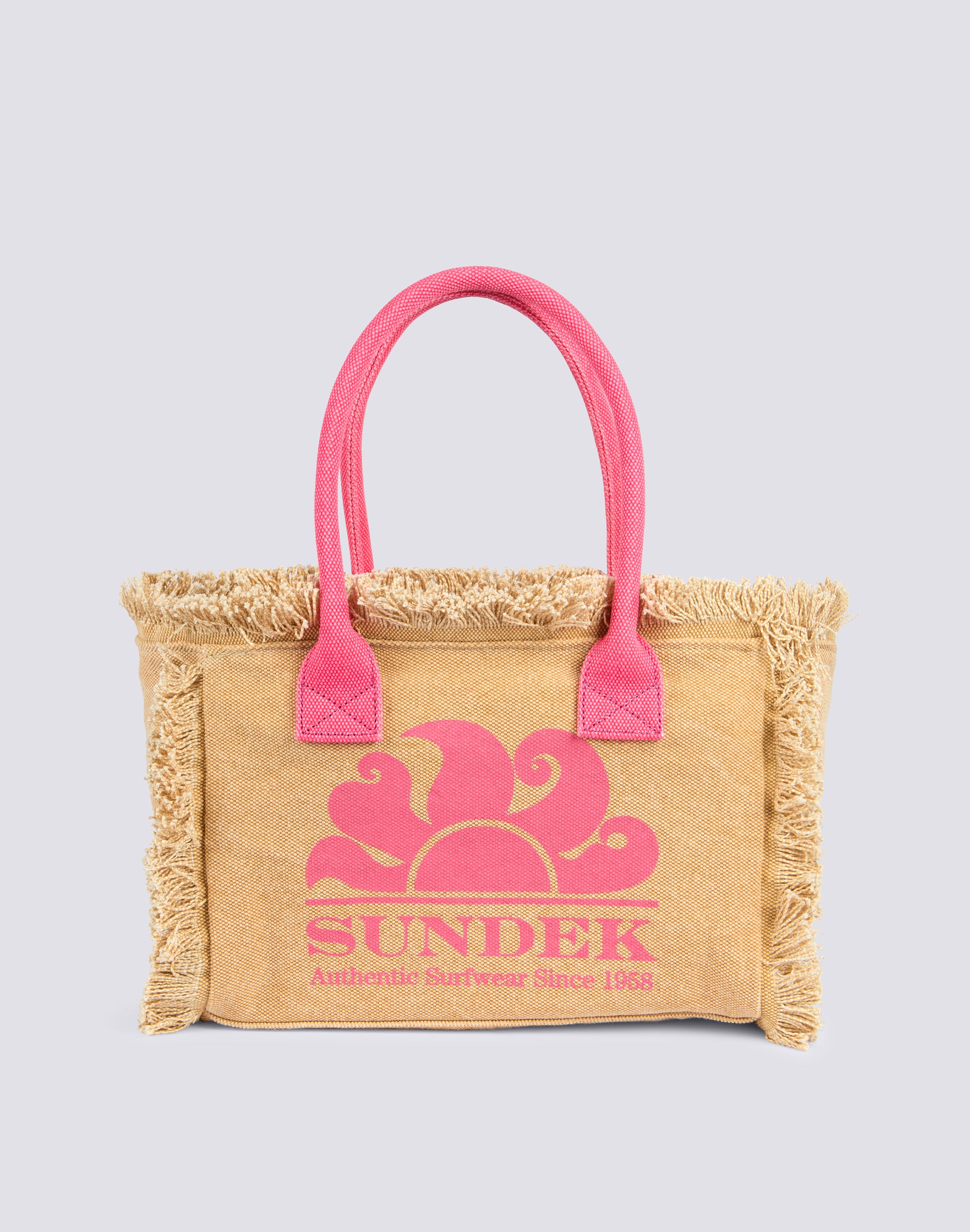 sundek-tote-bag-effetto-stone-washed-regular-con-zip-e-frange image 1
