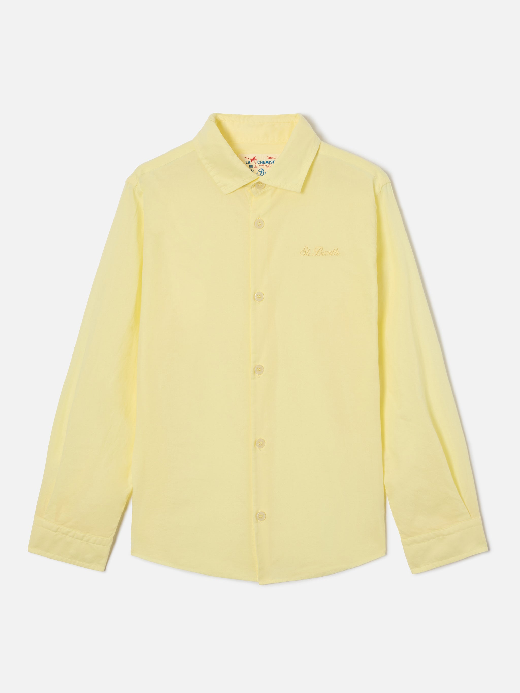 mc2-saint-barth-chemise-jr-camicia-bambino-cotone-voile-giallo-burro image 1