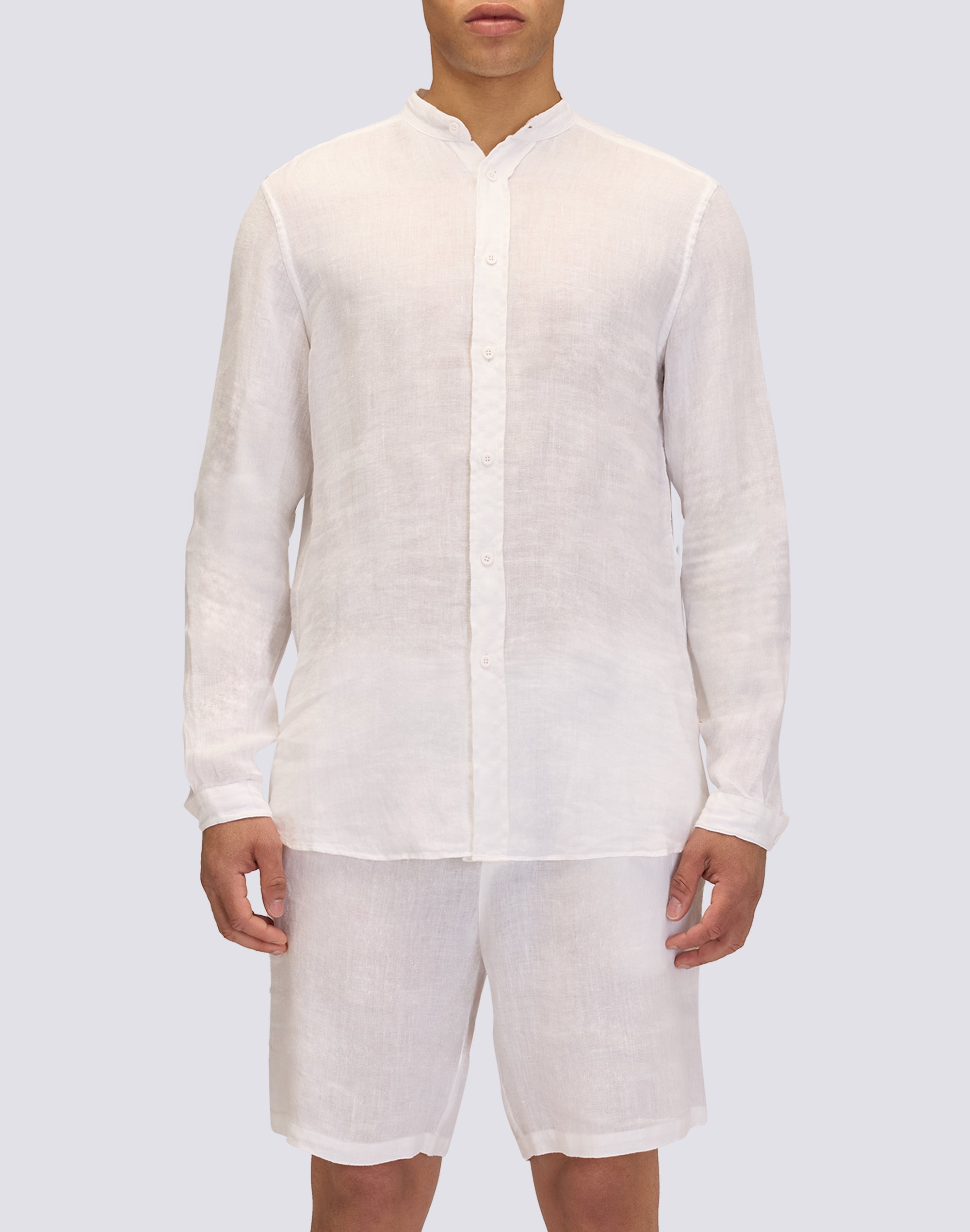 sundek-goldenwave-camicia-uomo-in-lino-tinto-capo-con-collo-alla-coreana-2 image 1