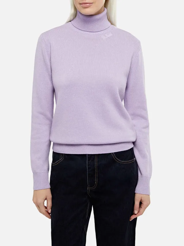 mc2-saint-barth-moody-dolcevita-donna-lilla-in-misto-cashmere image 1