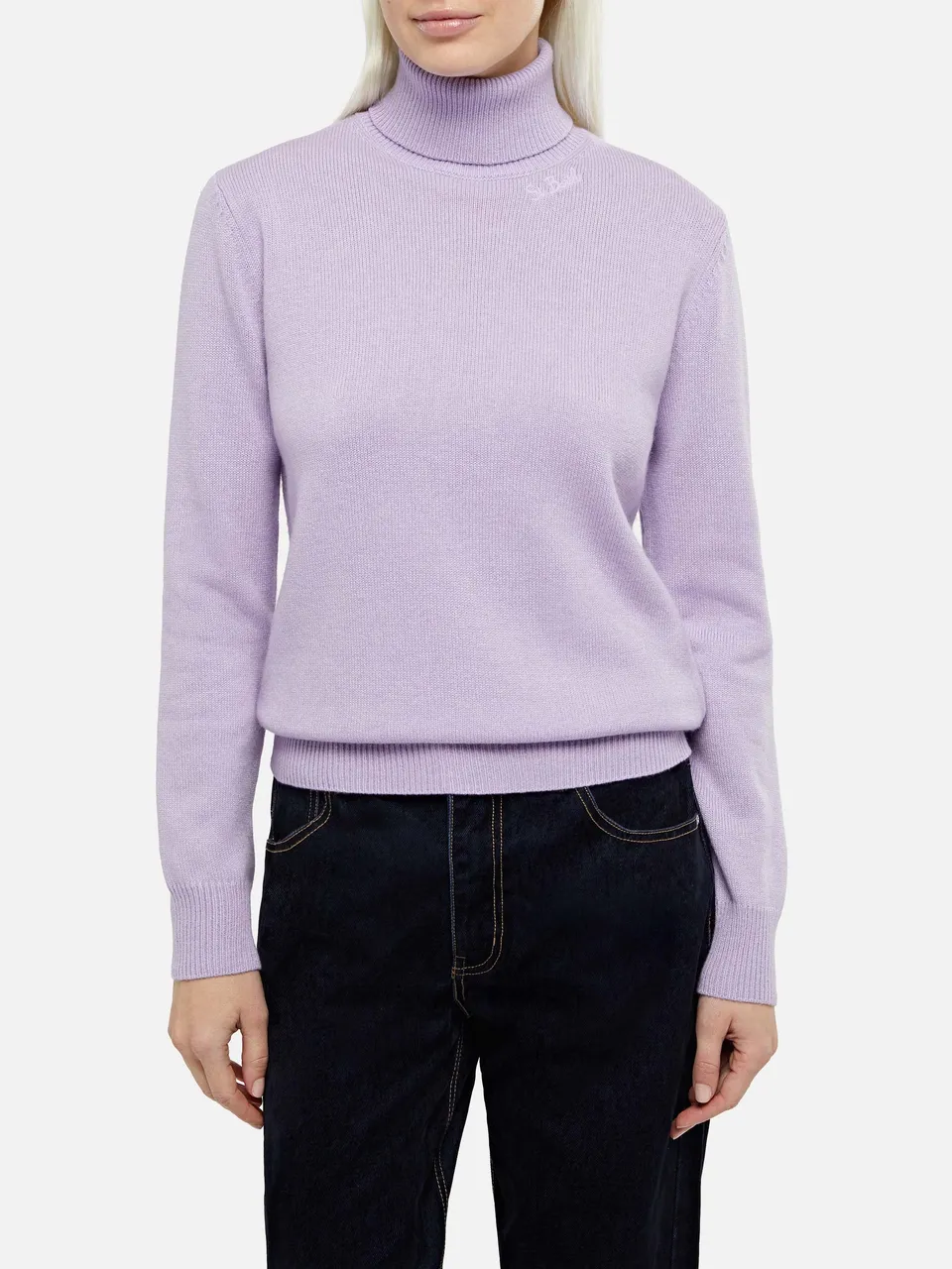 mc2-saint-barth-moody-dolcevita-donna-lilla-in-misto-cashmere image 1