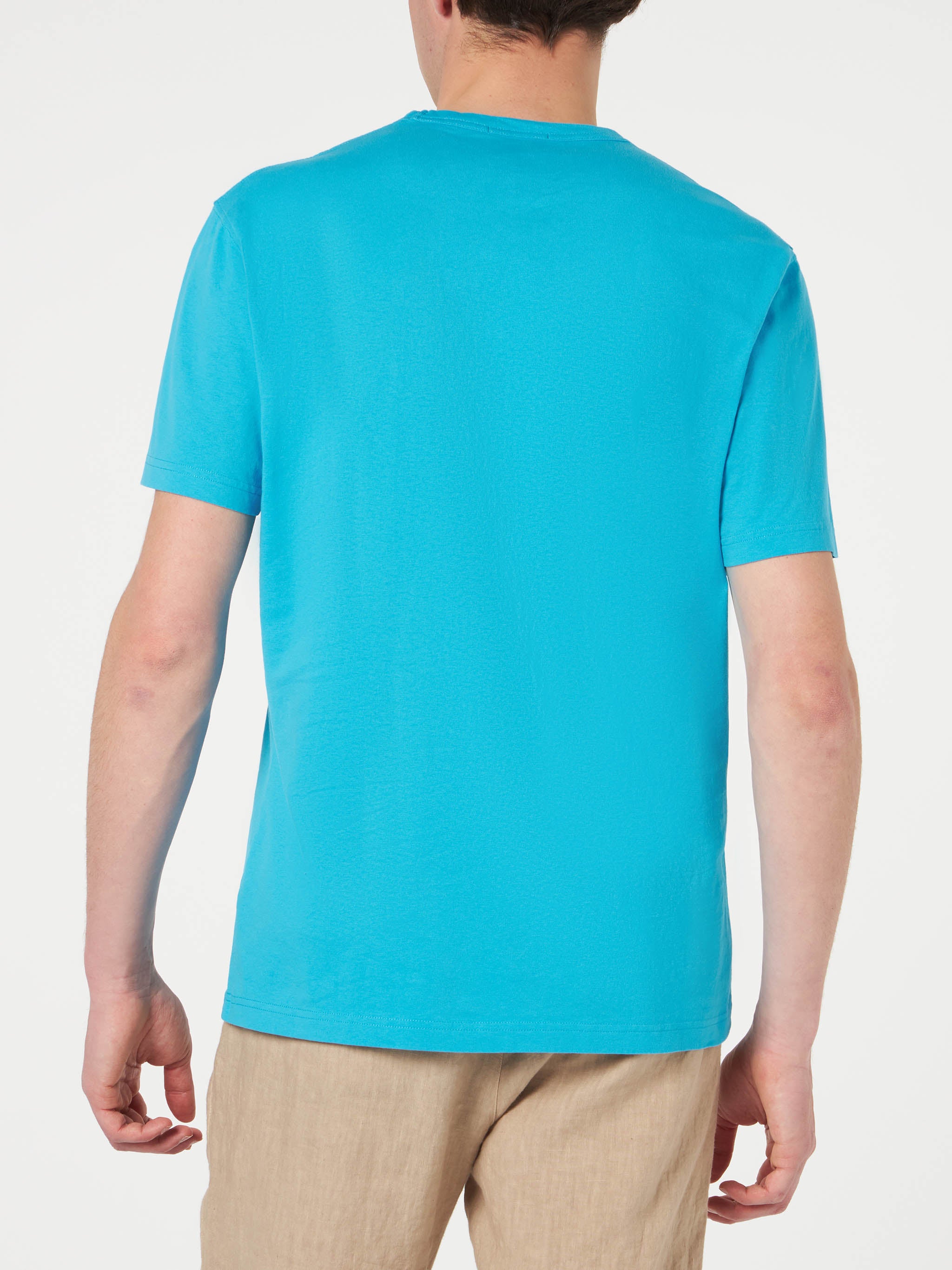 t-shirt-mc2-saint-barth-dover-in-cotone-azzurro-tinta-unita image 4