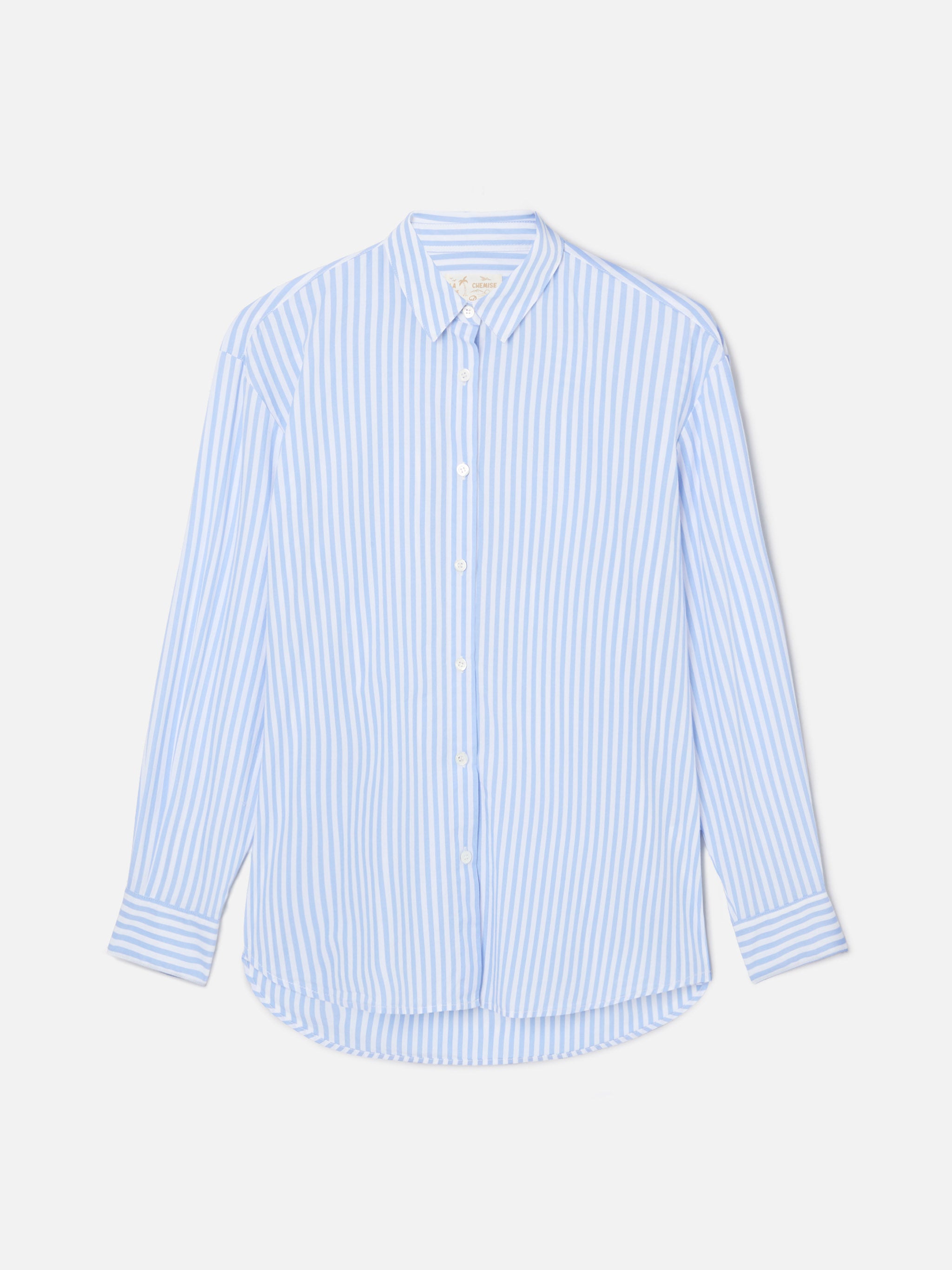 mc2-saint-barth-camicia-brigitte-a-righe-azzurre-con-stampa-snoopy-special-editi image 5